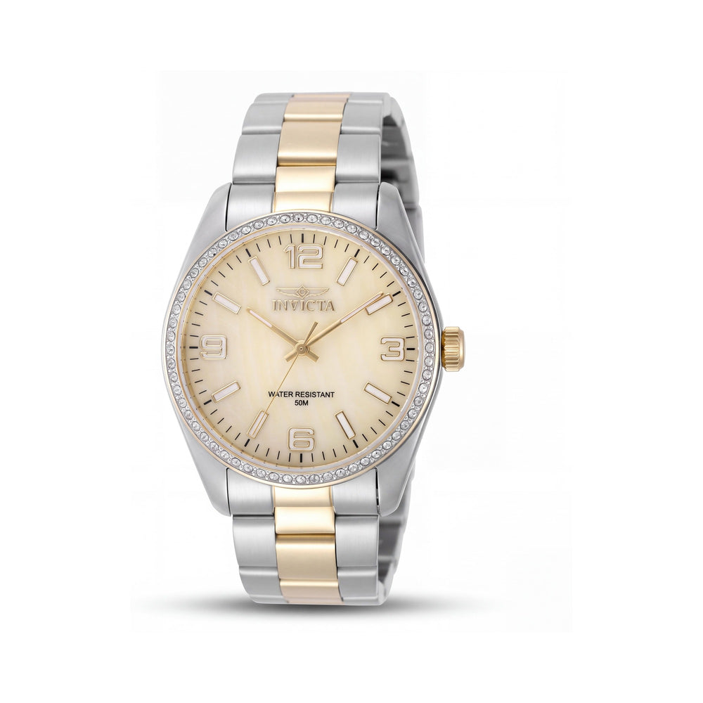 Invicta Specialty 50135 Reloj de pulsera de cuarzo de acero inoxidable para mujer, caja de 38 mm, resistente al agua 5 ATM
