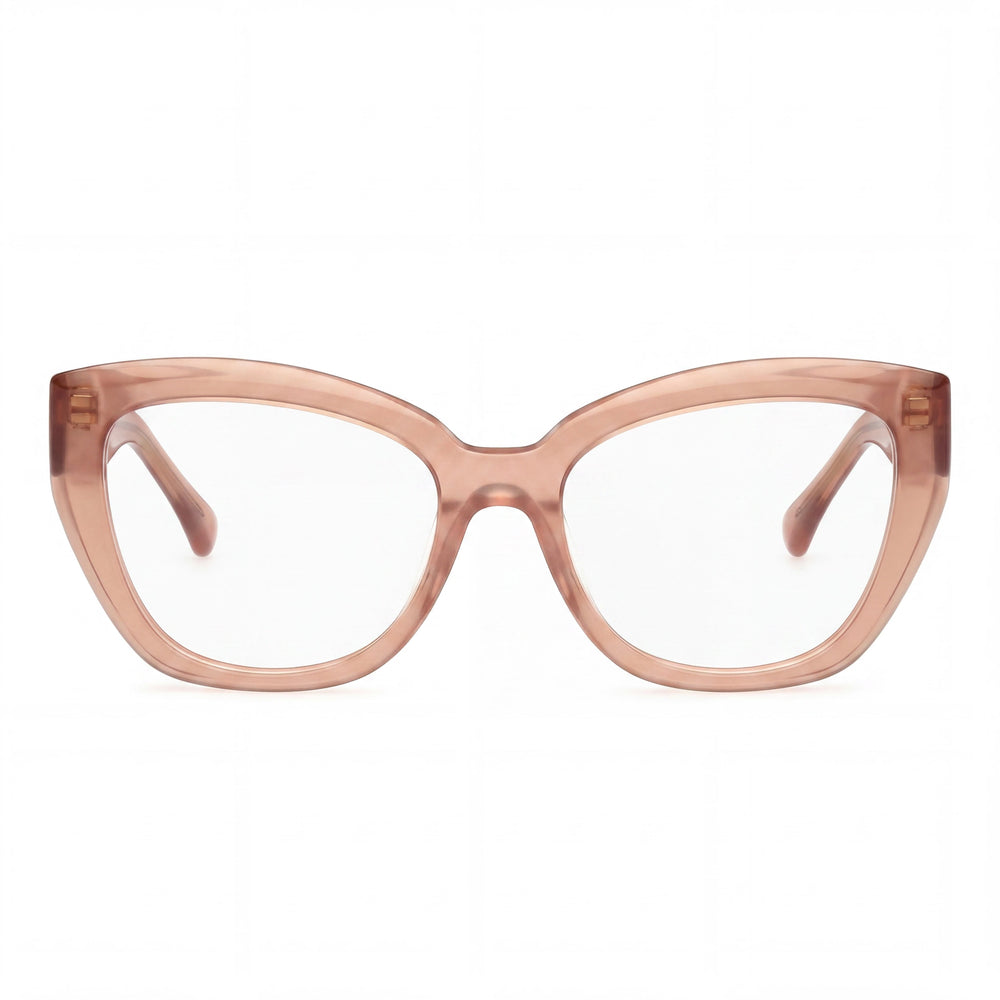 MaxMara Gafas para hombre polarizadas de plástico, color marrón claro brillante 54-18-140