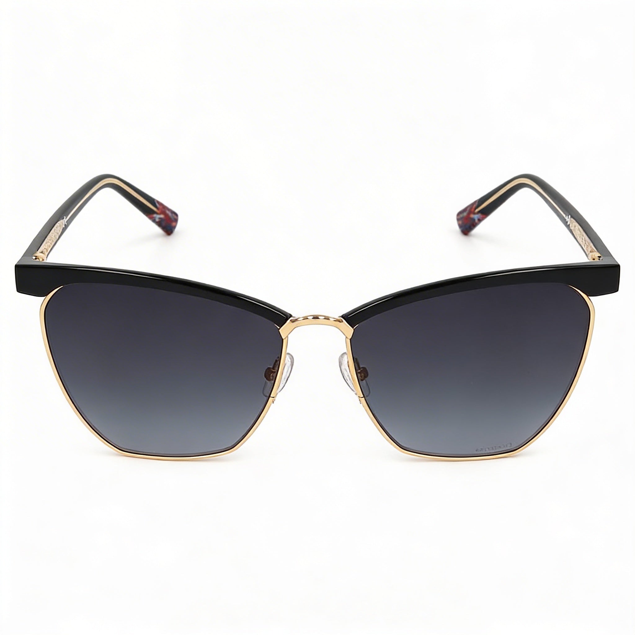 Gafas de sol Missoni Eyewear para mujer, montura metálica, gris oscuro degradado, negro dorado, sin polarizar, protección UV, 60 mm, Photo 2