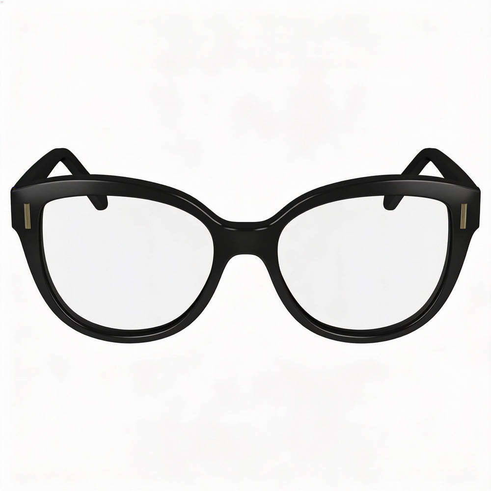 Monturas ópticas Salvatore Ferragamo SF2994 de acetato negro para hombre con lentes de 53 mm, puente de 17 mm y patillas de 145 mm.
