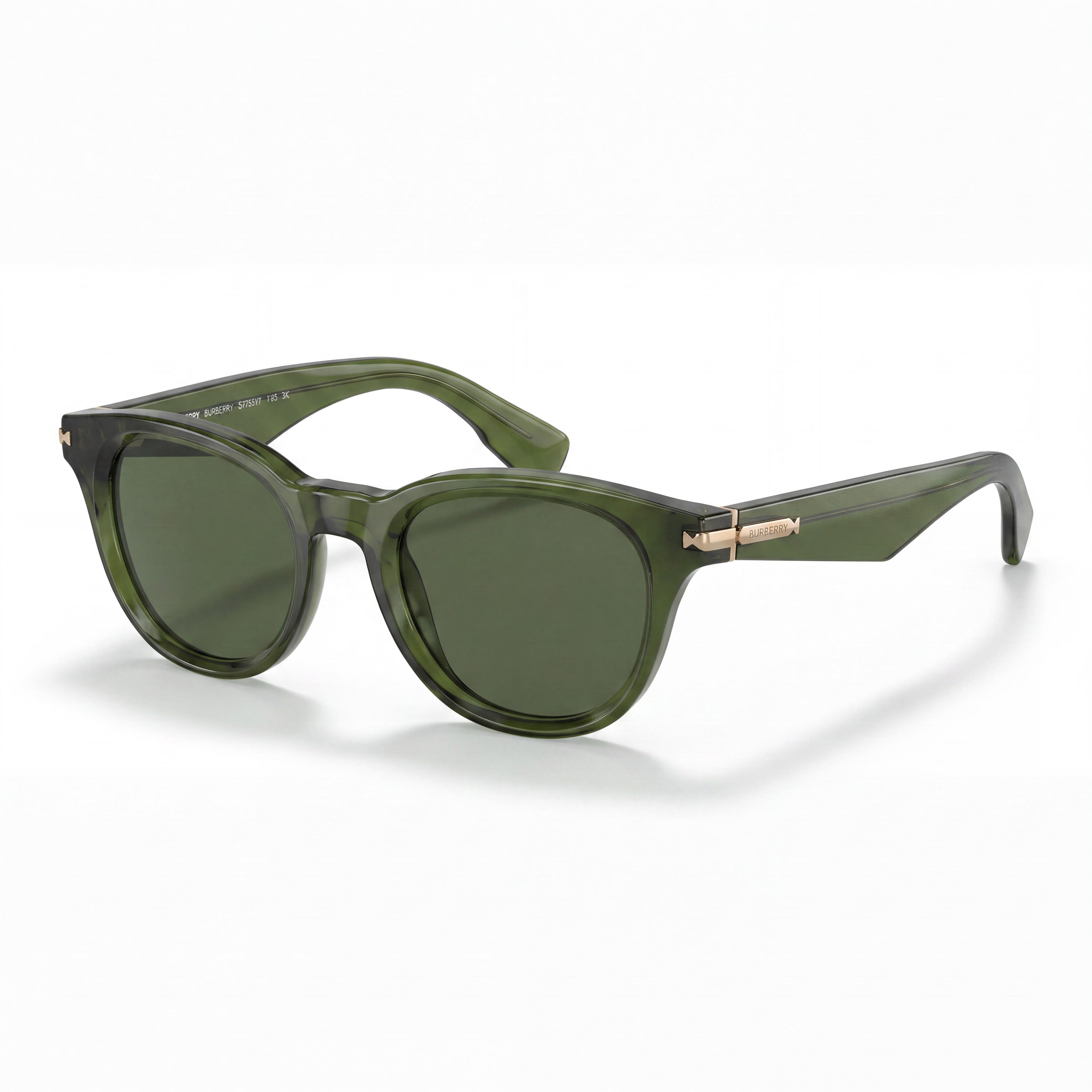 Gafas de sol de plástico verde oscuro modernas BURBERRY para mujer de 51 mm, Photo 1