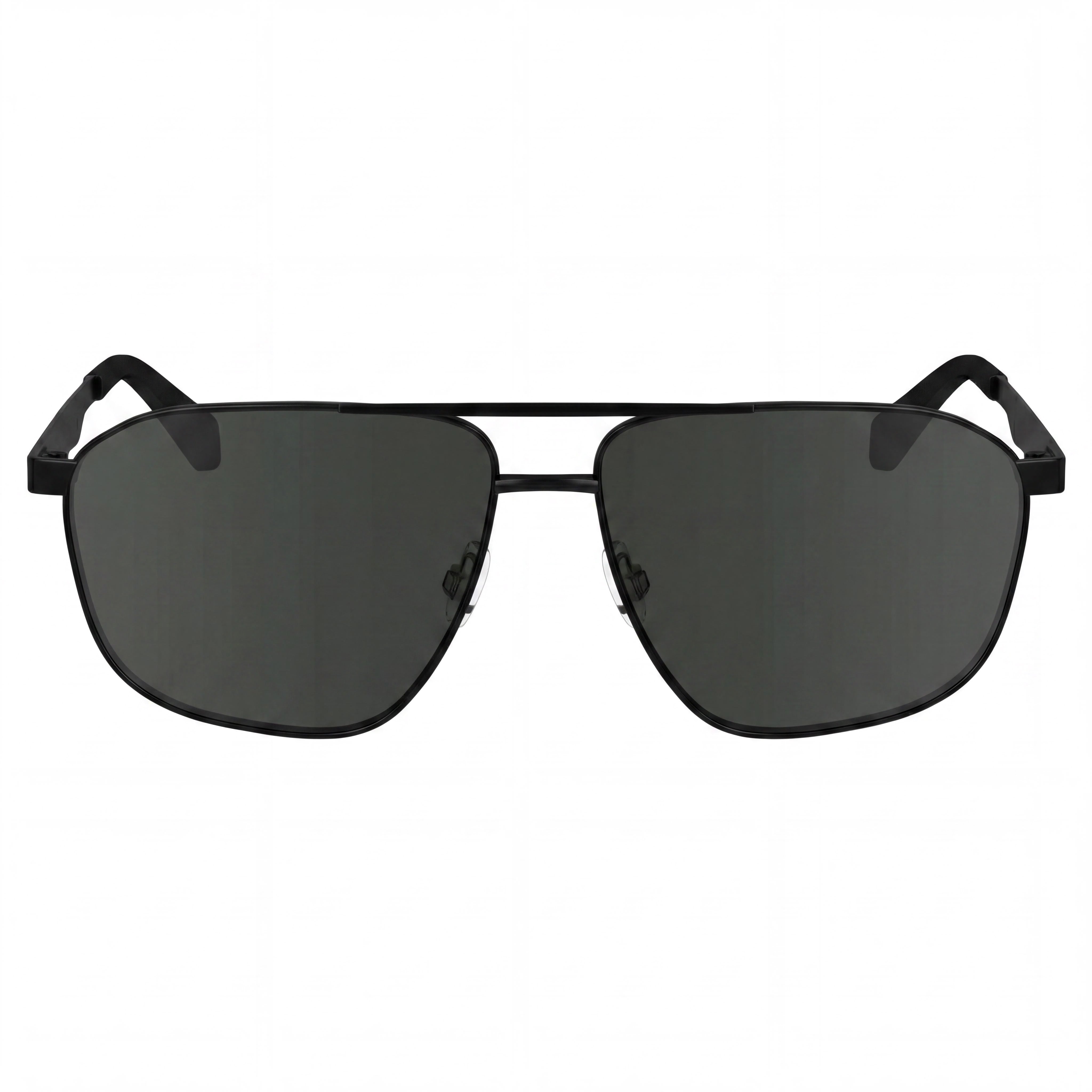 Calvin Klein Jeans Classic Men's Black Metal Modified Rectangular Polarized UV Protection Sunglasses 59mm, Photo 2