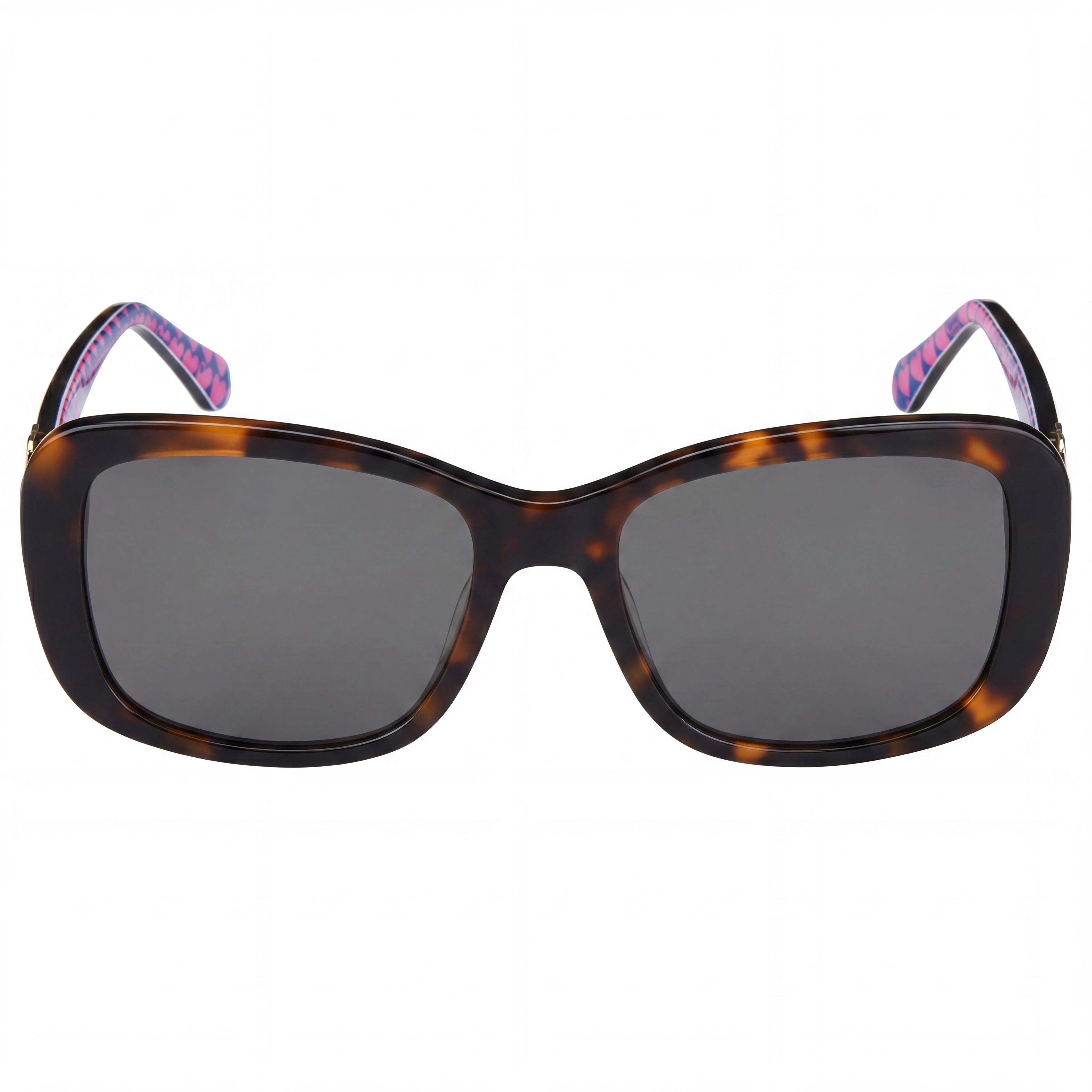 Love Moschino Casual Collection Women's Rectangular Acetate Frame Polycarbonate Lens Sunglasses Fuchsia Pink Brown 55mm, Photo 2