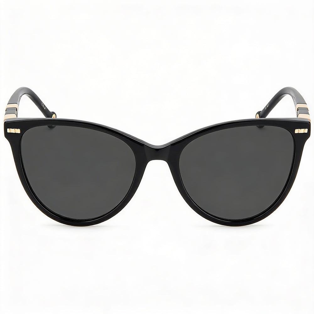 Carolina Herrera HER-0107/S Gafas de sol casuales para mujer de plástico negro, nude y gris con protección UV de 57 mm