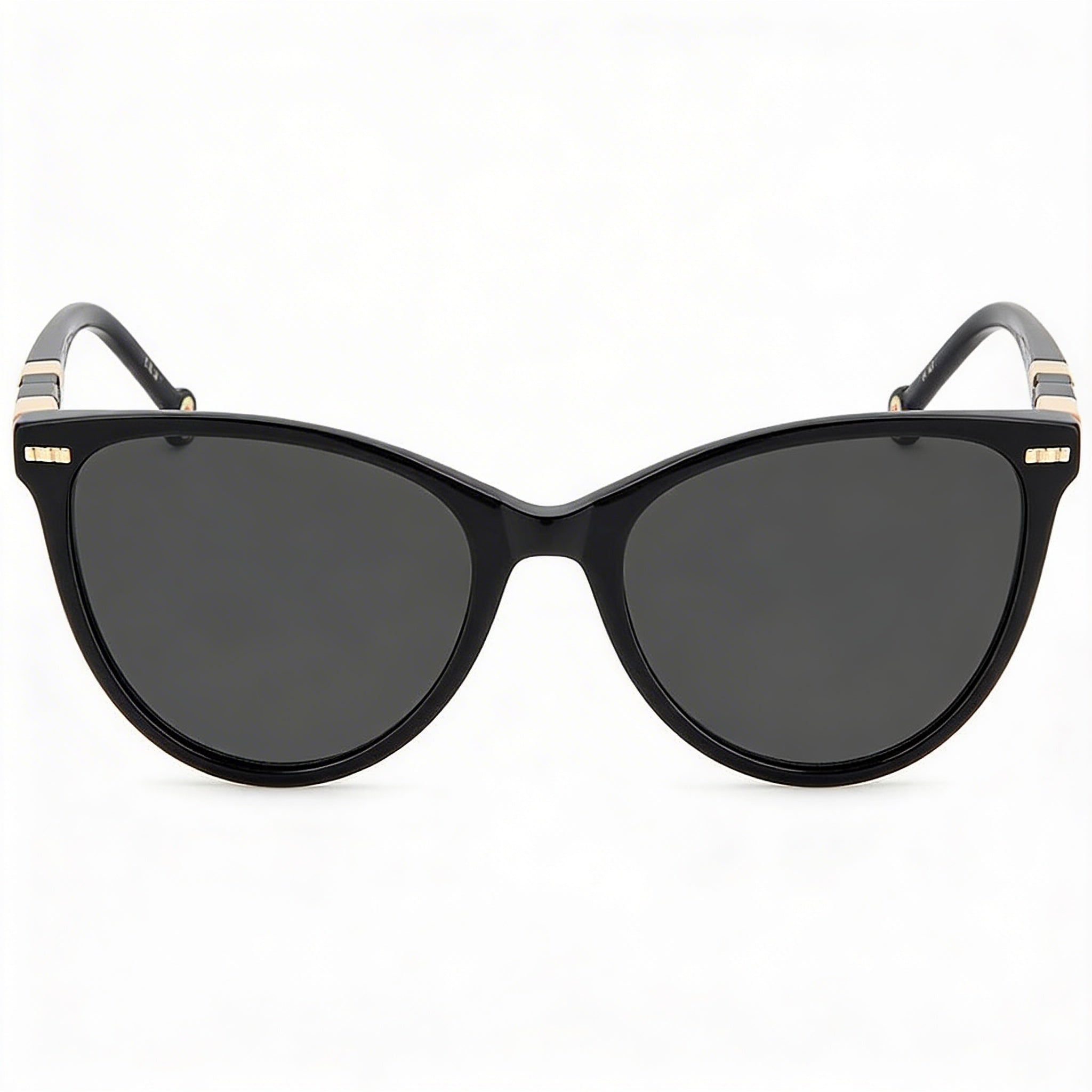 Carolina Herrera HER-0107/S Gafas de sol casuales para mujer de plástico negro, nude y gris con protección UV de 57 mm, Photo 2