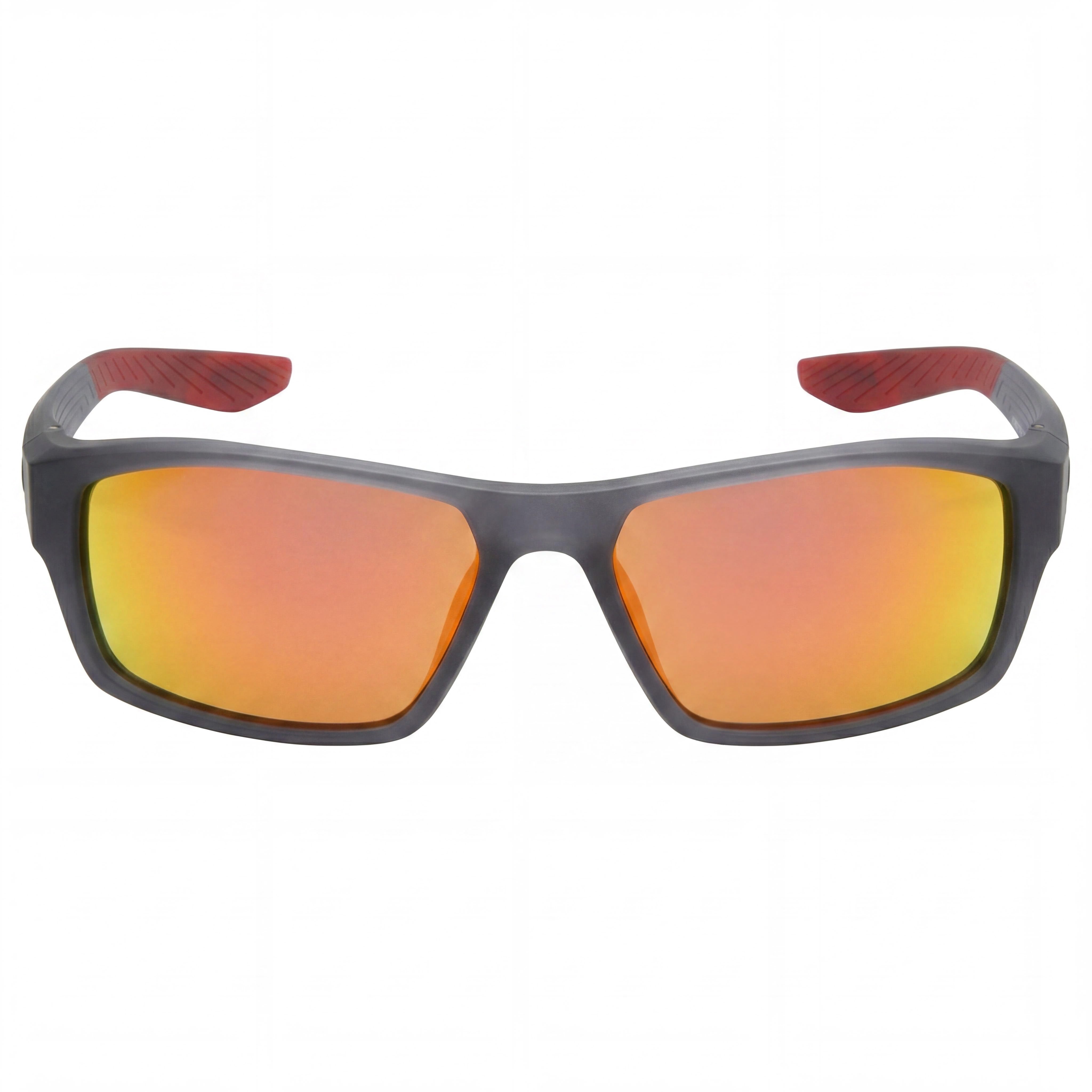 Gafas de sol rectangulares Nike Brazen Shadow-m unisex de plástico inyectado, gris oscuro/negro/rojo espejo, 59 mm, Photo 2