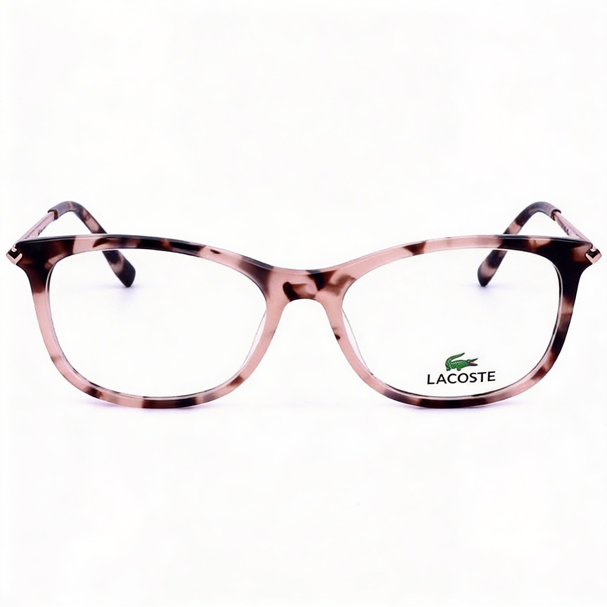 Lacoste Casual Women's Eyeglasses with Acetate Frame in Petrol Havana Color, Non-Polarized Polycarbonate Lenses, Size 53-16-140mm, Photo 2