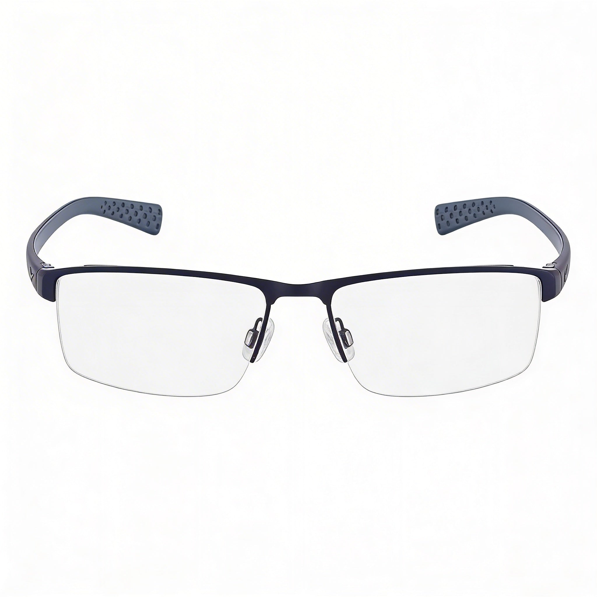 Nike Casual Men's Ophthalmic Eyewear, Satin Blue Fade Frame, Transparent Plastic Lens, 55mm, Photo 2