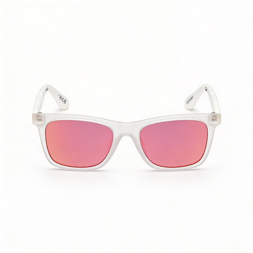 Gafas de sol adidas para hombre con protección UV 100 %, montura de plástico TR90 con degradado de cristal, lentes violeta espejadas degradadas, 53 mm