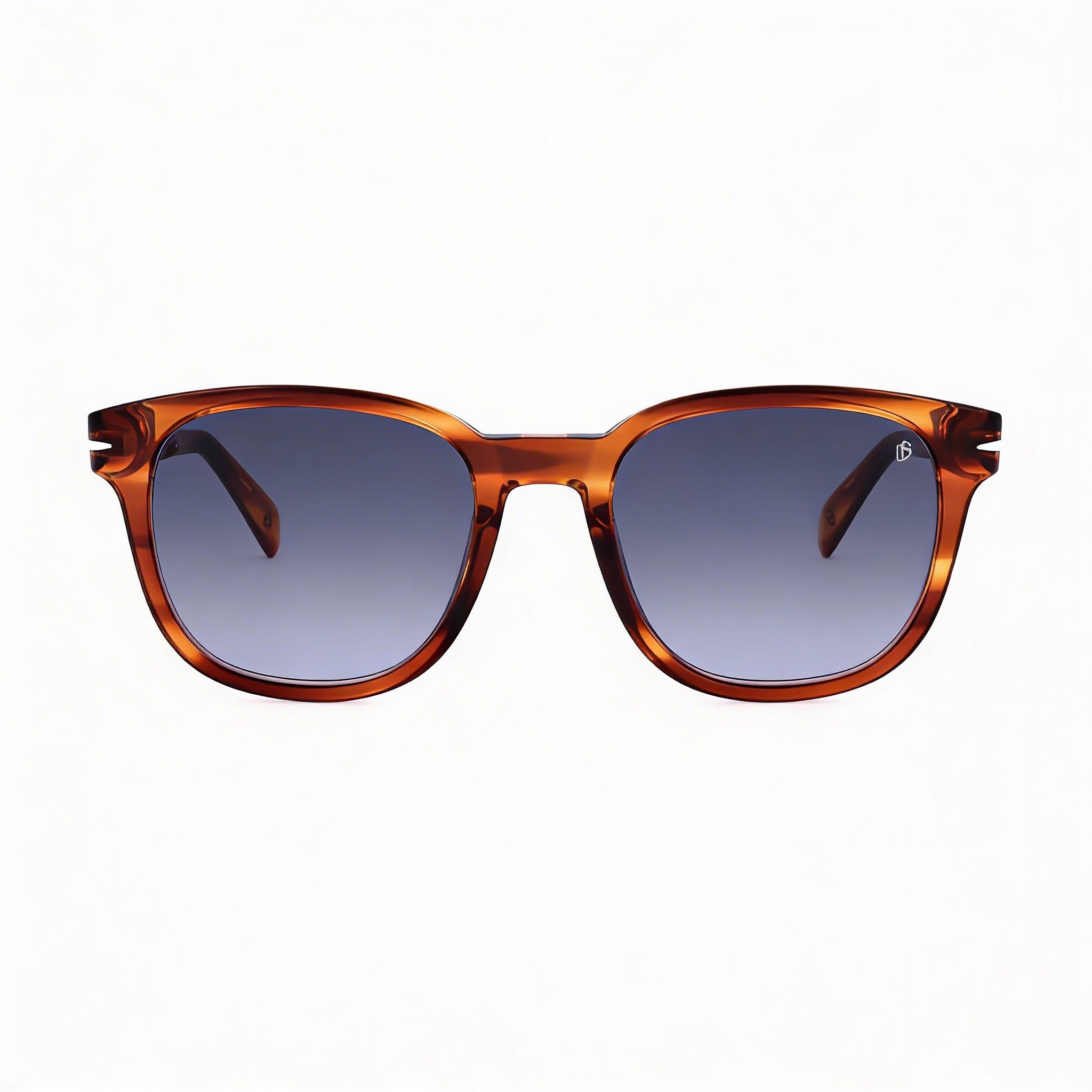 David Beckham Db 1062/S Unisex Acetate Brown Horn Blue Frame Brown Horn Polycarbonate UV Protection 52mm, Photo 2