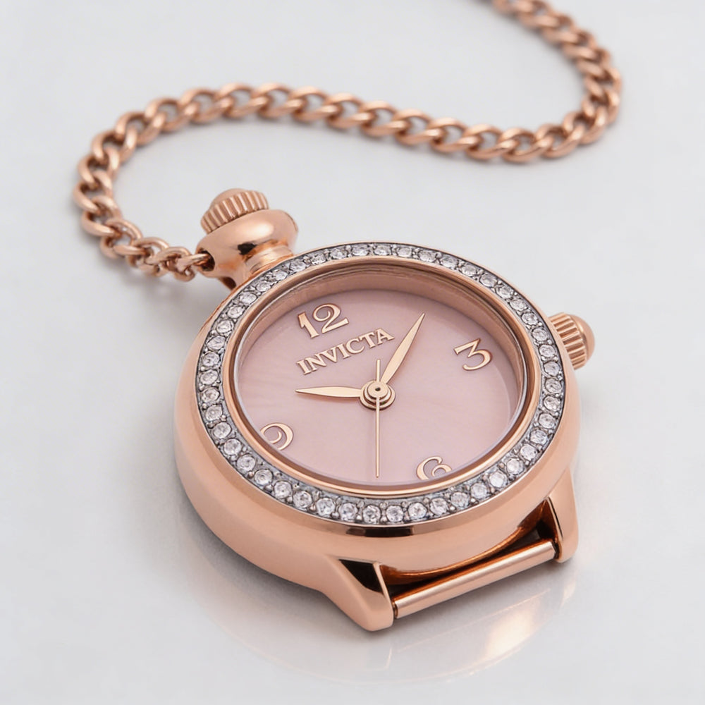 Reloj Invicta Mini 49933 unisex de 22 mm, caja de acero inoxidable, esfera oro rosa, cuarzo electrónico, resistente al agua