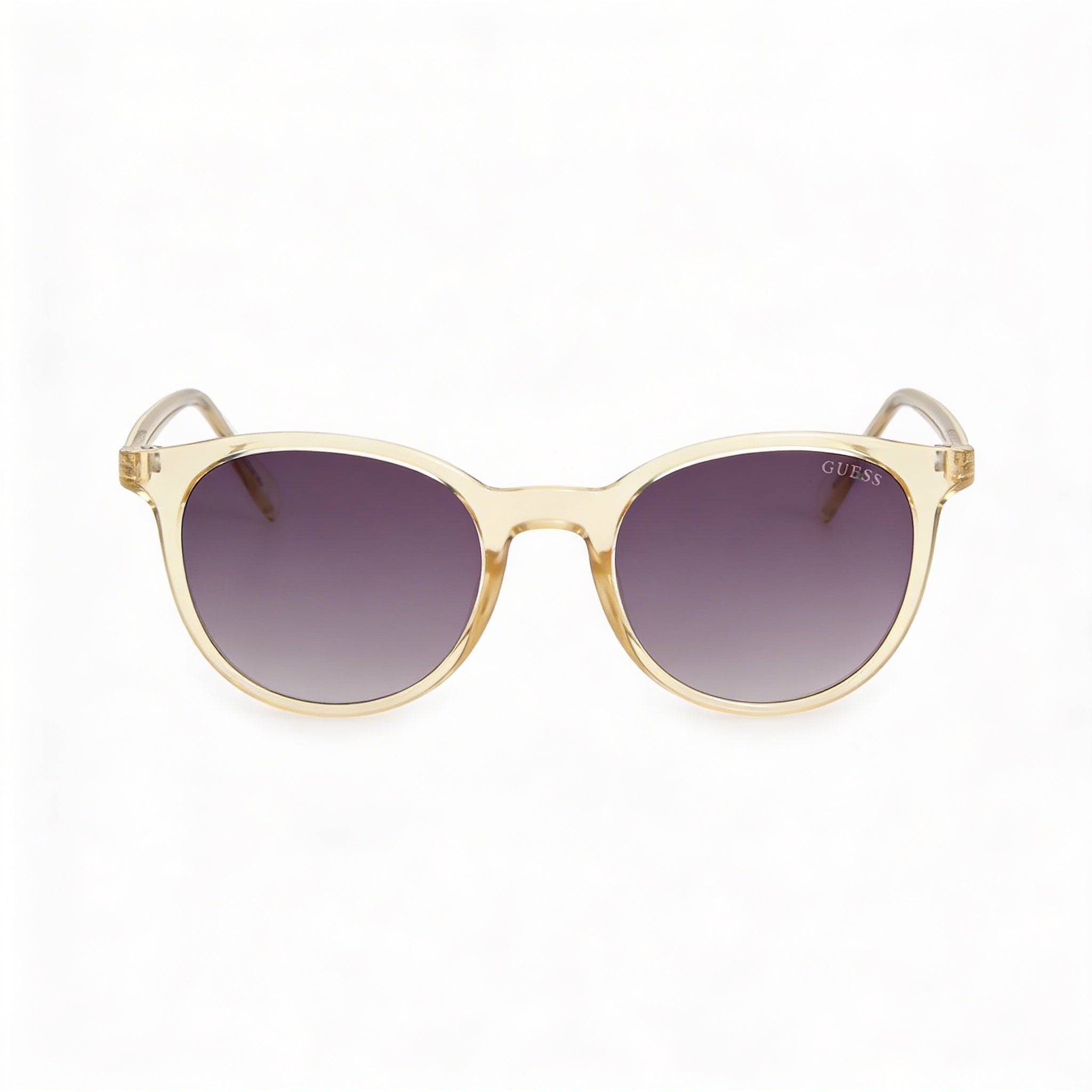 Guess Modern Women's Shiny Light Yellow Plastic Frame Grey Polycarbonate UV Protection Sunglasses 51mm, Photo 2