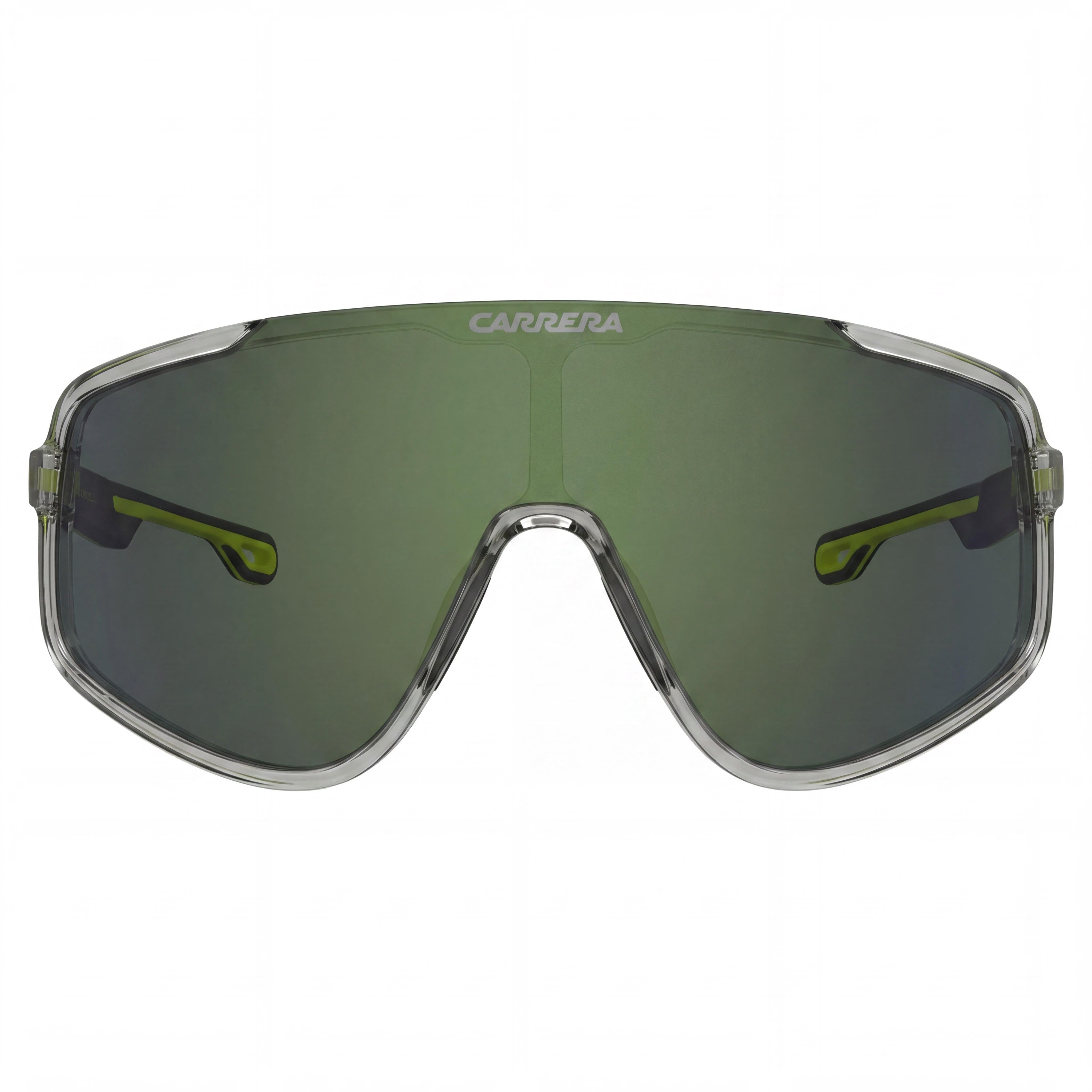Carrera 4017/S Gafas de sol de plástico modernas para hombre, montura gris amarillo lente verde espejo, talla 99-1-135, Photo 2