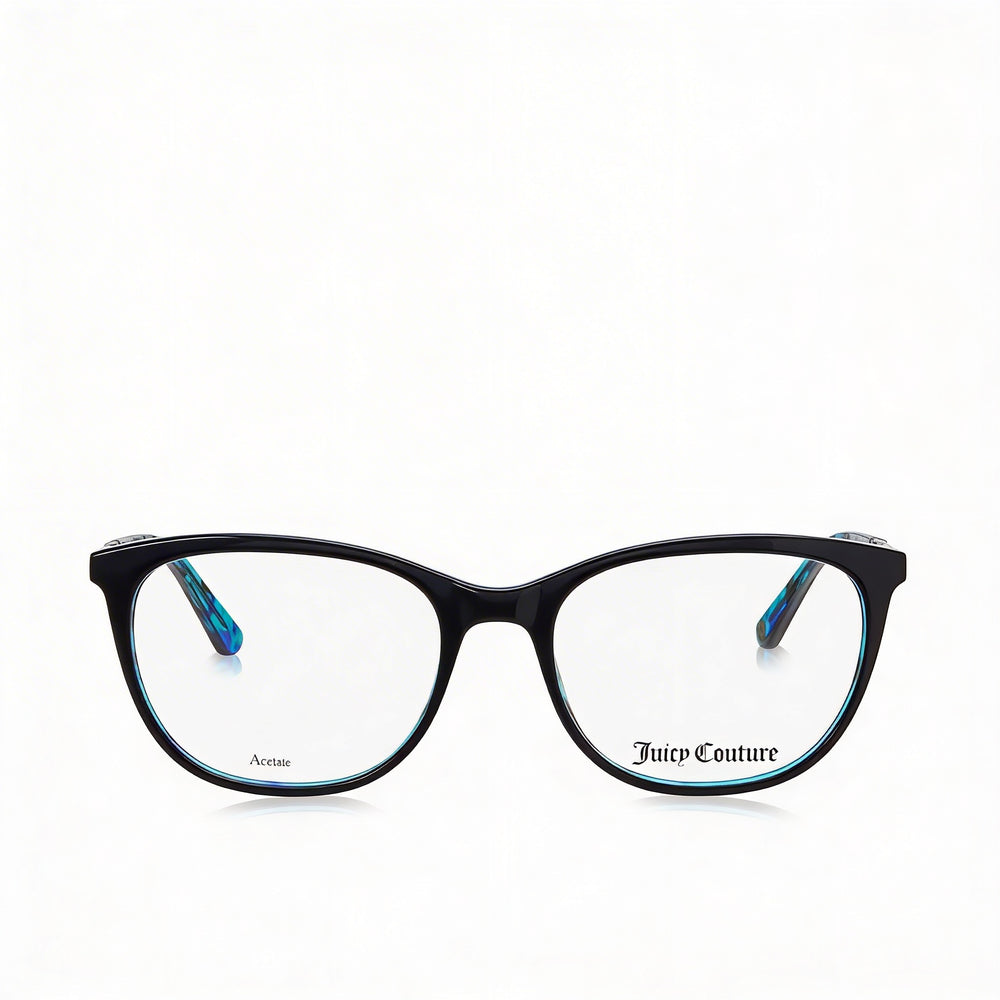 Juicy Couture Women's Optical Eyewear, Blue Havana Acetate Frame, Lens 52mm Bridge 18mm Temple 135mm