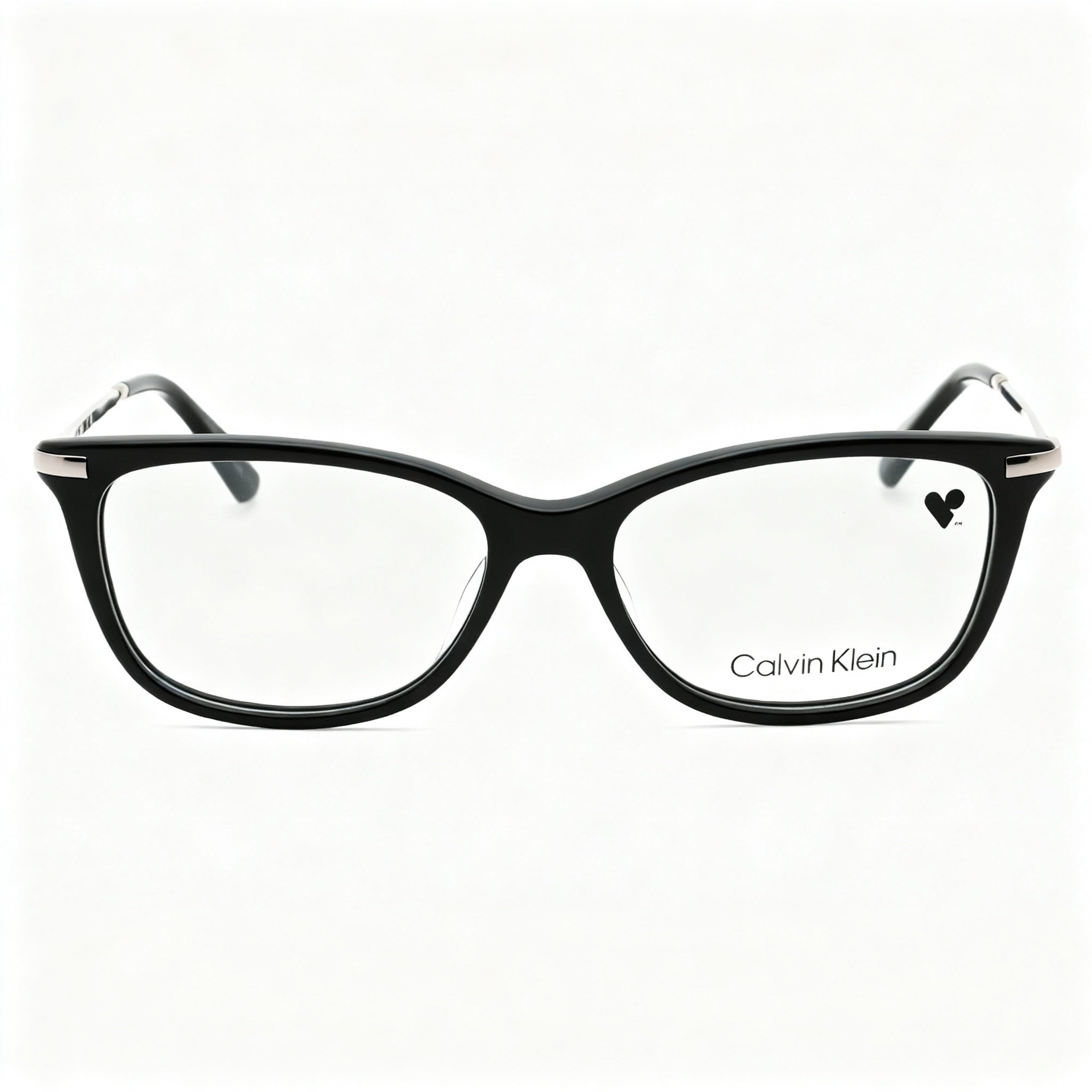 Calvin Klein Ck22501 Unisex Shiny Black Plastic Full Rim Cat Eye Eyeglasses, Frame Size 51-15-140mm