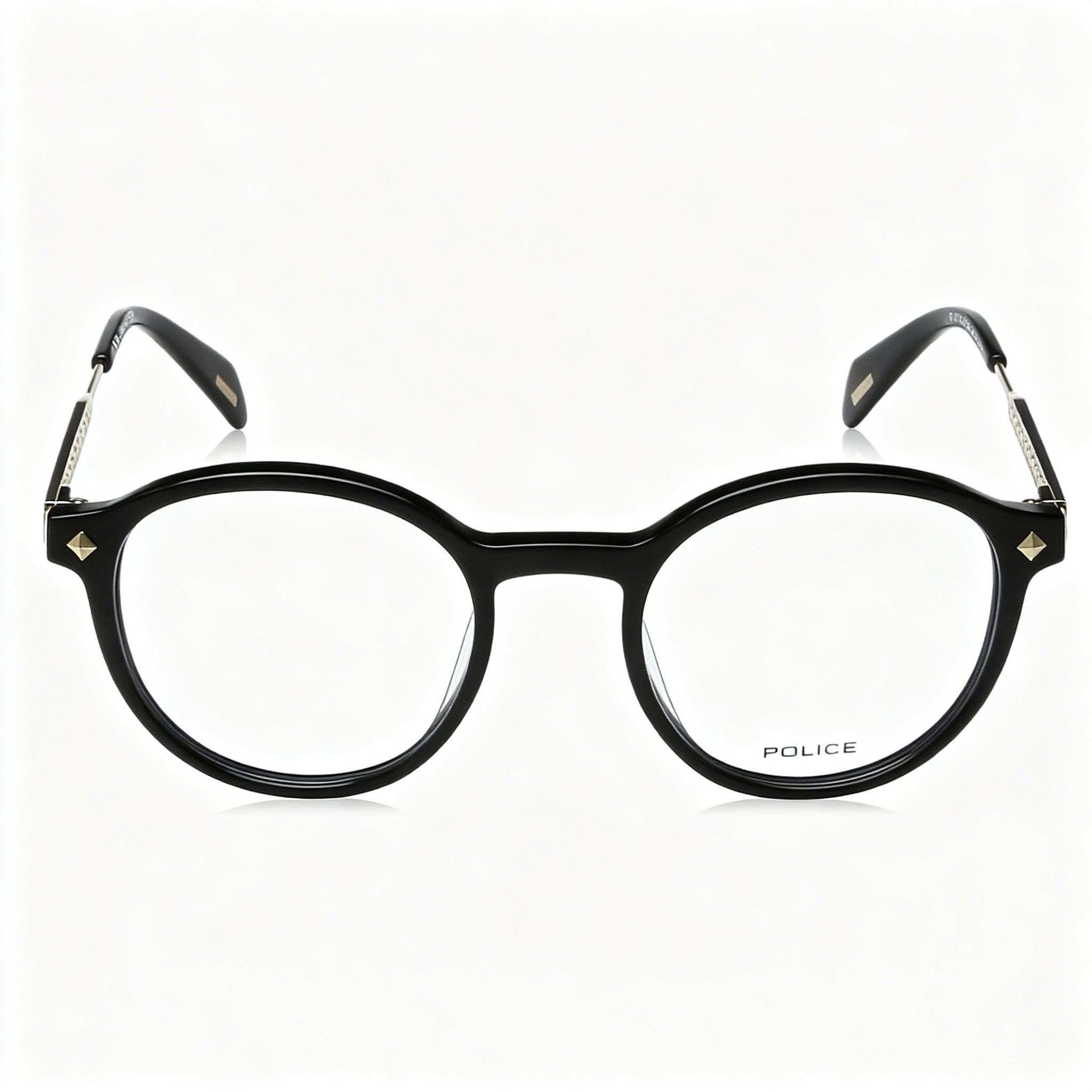 Police Modern VPLG27 Men's Acetate & Metal Frame Non-Polarized Polycarbonate Eyeglasses 49mm