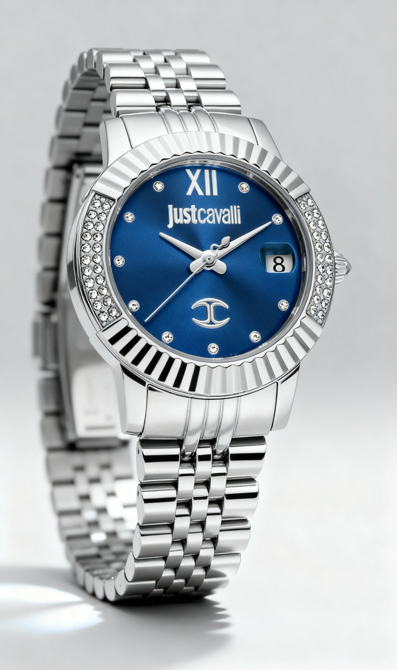 Just Cavalli Women's Bracelet Wrist Watch - Silver Stainless Steel, Quartz Movement, Shock Resistant