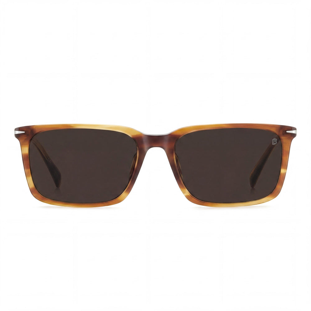 Gafas de Sol Clásicas Beckham para Mujer, Montura de Plástico Cuerno Marrón, Lentes de Policarbonato, Ancho de Lente 58mm