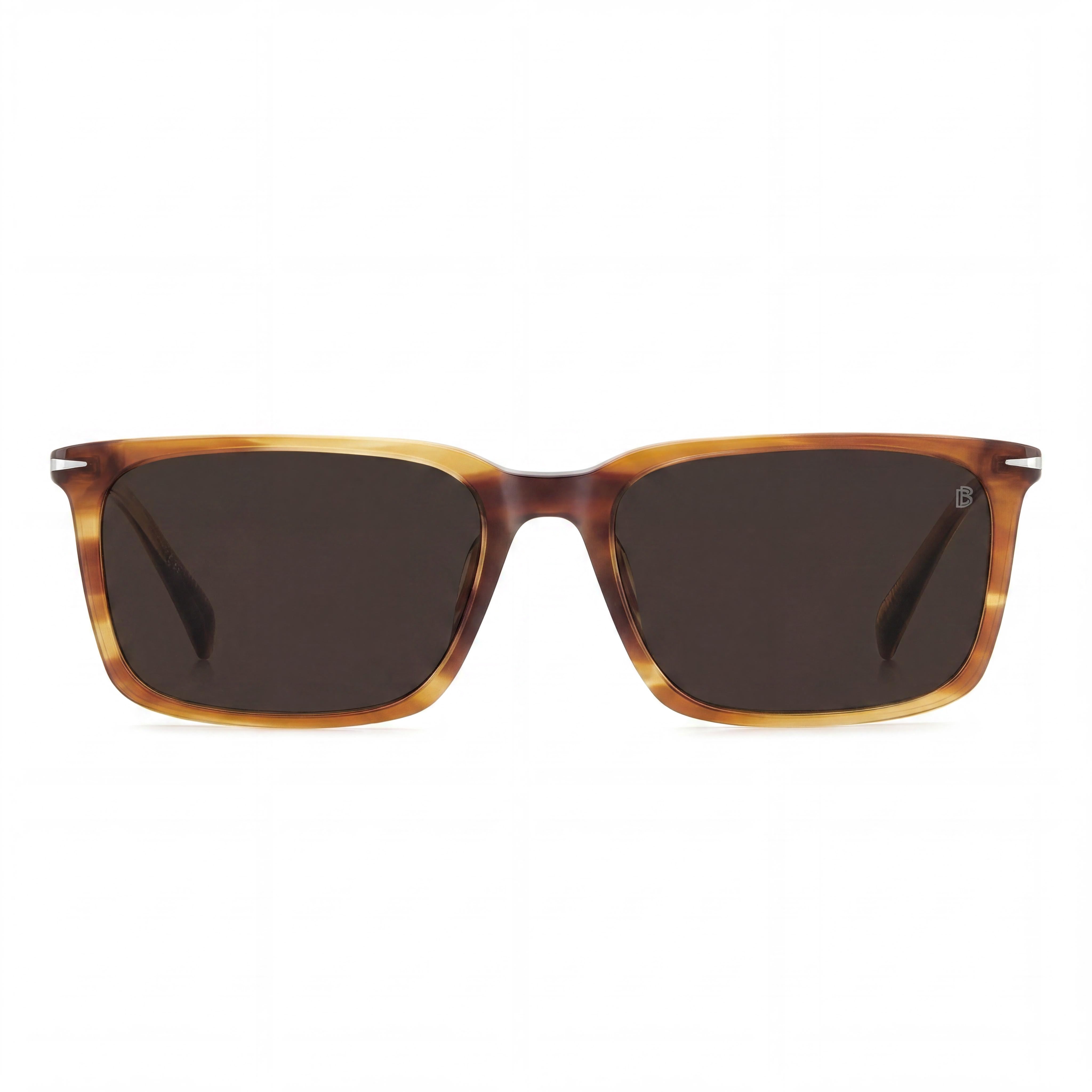 Beckham Classic Women's Sunglasses, Brown Horn Plastic Frame, Polycarbonate Lenses, 58mm Lens Width, Photo 2