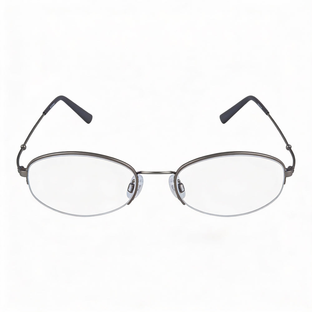 Flexon H6030 Unisex Acetate Eyeglasses with Light Gunmetal Frame, Featuring a 52mm Lens Width