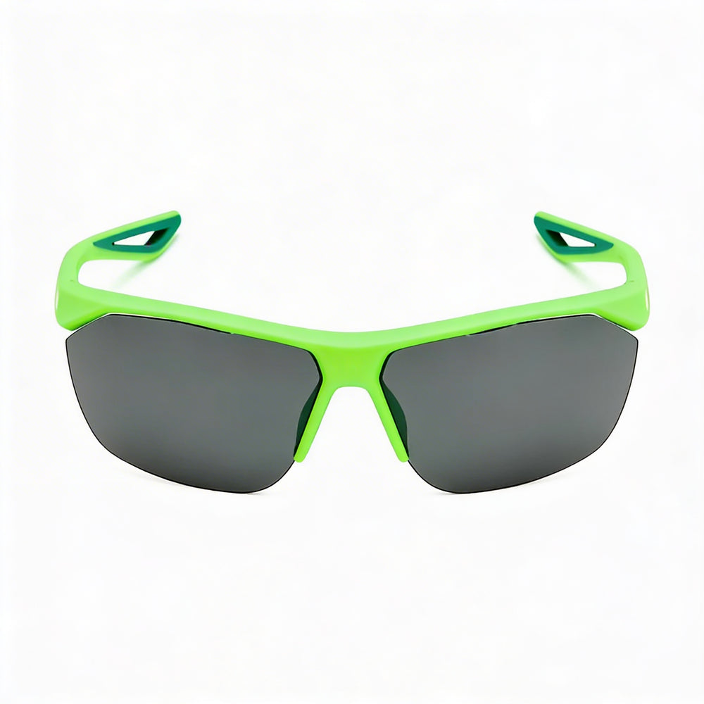 Nike Modern Unisex Sunglasses, Matte Volt Chrome Mirror Lenses, Alloy Steel Frame, 69mm Lens Width