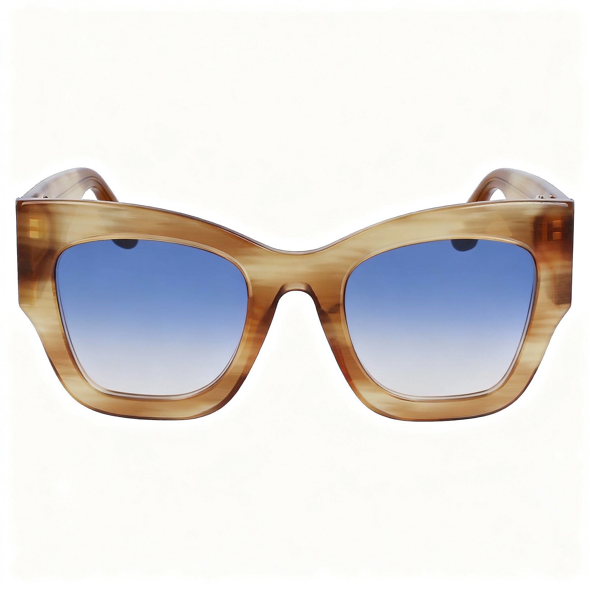 Victoria Beckham Modern Men's Honey Brown Horn Magnesium Frame Non-Polarized Sunglasses 51mm