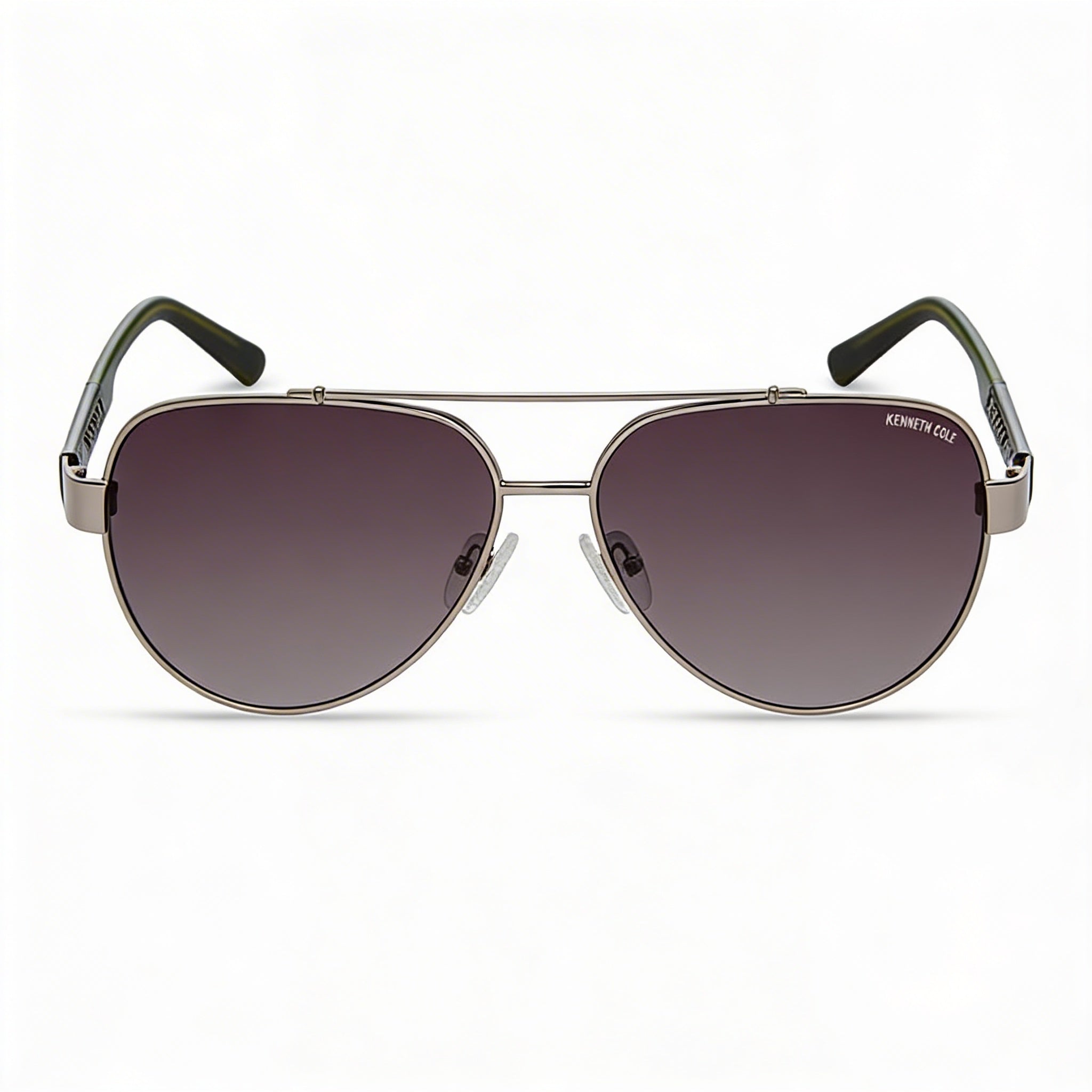 Kenneth Cole New York Kc6008p Women's Metal Shiny Gunmetal Gradient Green Non-Polarized Sunglasses 60mm, Photo 2