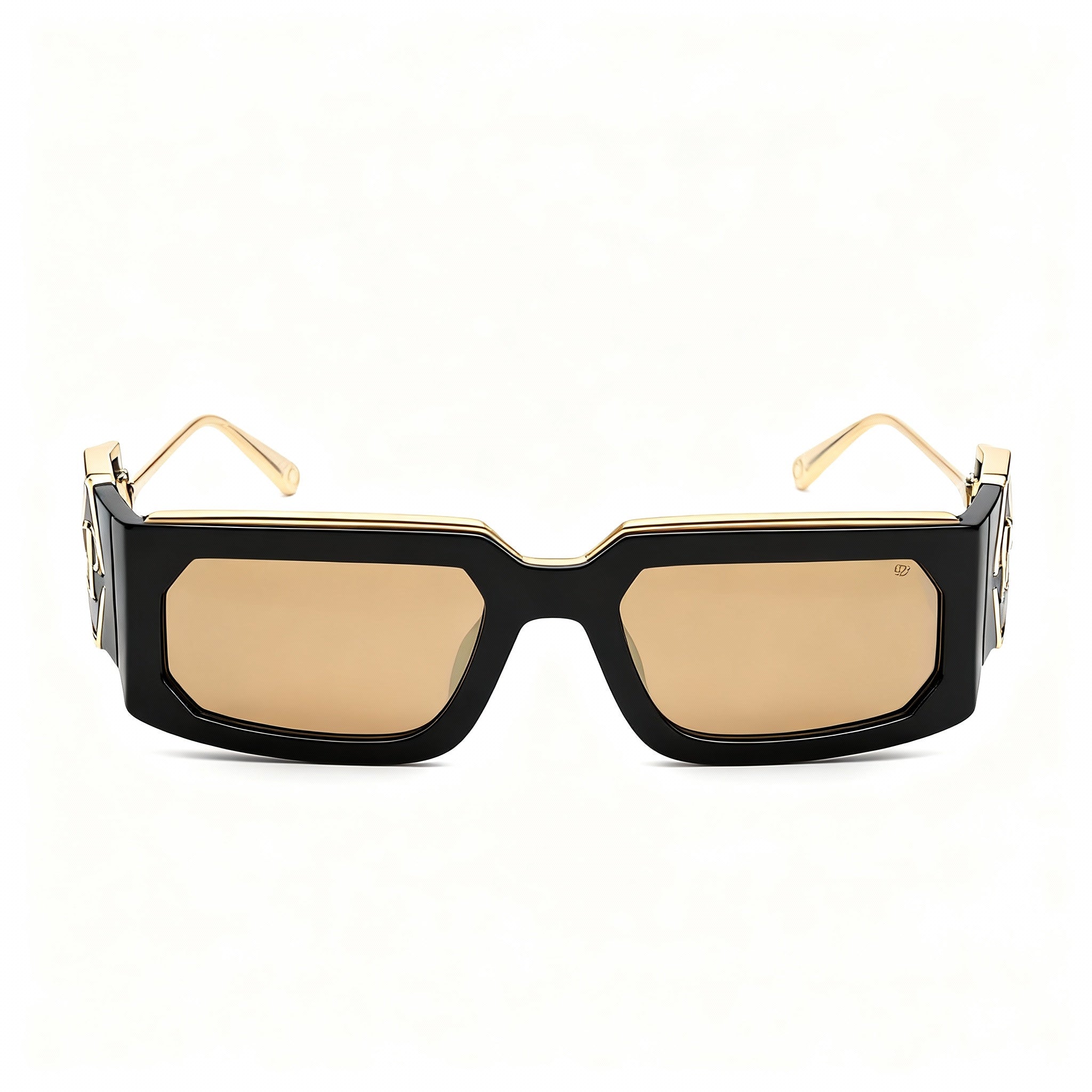 Philipp Plein SPP119M Modern Unisex Multi-Coloured Cellulose Acetate Sunglasses, Smoke Mirror Gold Lens 58-21-135