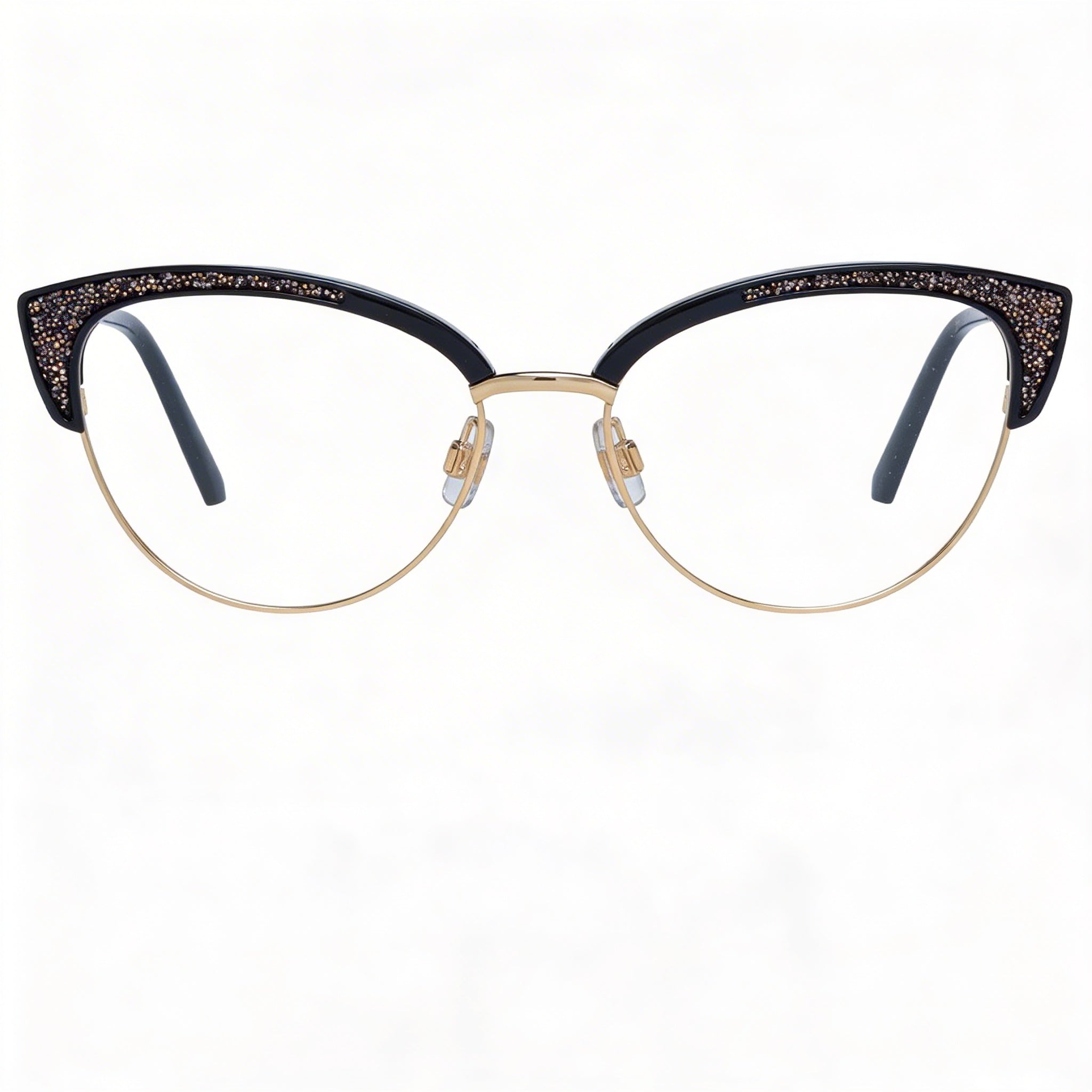 Swarovski Gafas de Sol para Mujer Sk5363 Negras y Doradas de Plástico y Metal sin Polarizar con Lentes de Policarbonato de 53mm, Photo 2