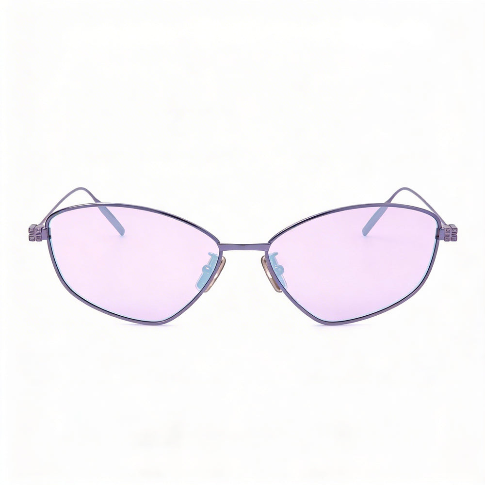 Givenchy Casual Women's Metal Shiny Light Blue Grey Lens Sunglasses 59mm
