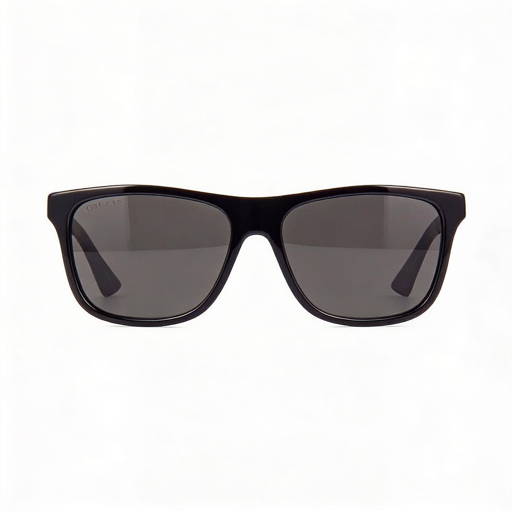 Gucci GG0687S Gucci Logo Black Frame Dark Grey Polarized UV Sunglasses 57mm