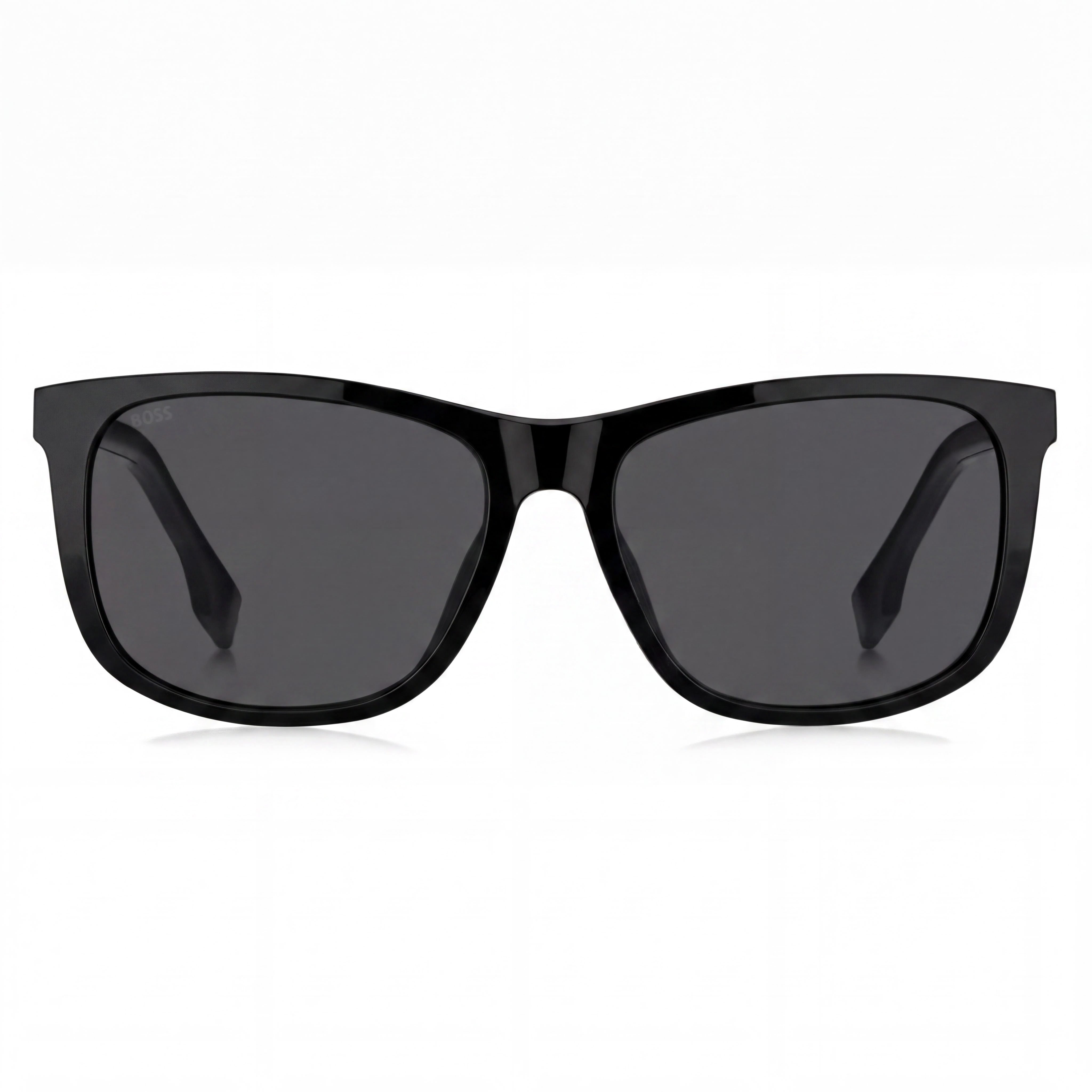 Hugo Boss Men's BOSS 1617/F/S Rectangular Black Grey Polyamide Frame Sunglasses with Grey UV Protection Lenses, 59mm, Photo 2