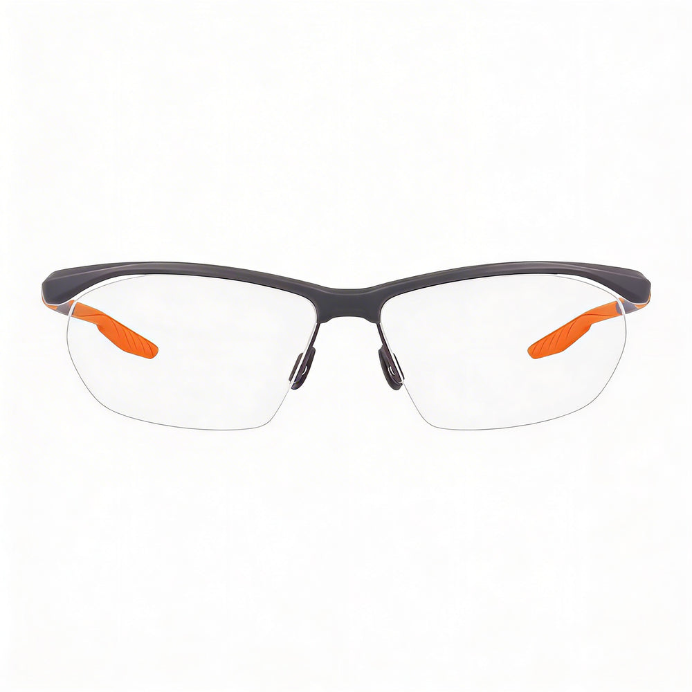 Nike 7401 Unisex Metal Frame Eyewear with Polycarbonate Lenses, Matte Dark Grey Frame & Lenses, Size 58