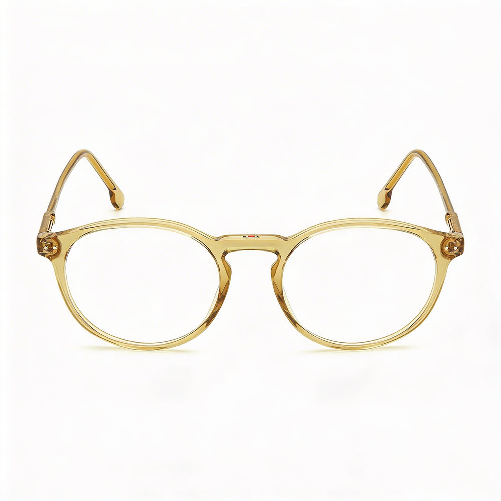 Gafas Carrera 2026t unisex con montura de plástico en color champán, lentes de 51 mm, puente de 19 mm y patillas de 145 mm