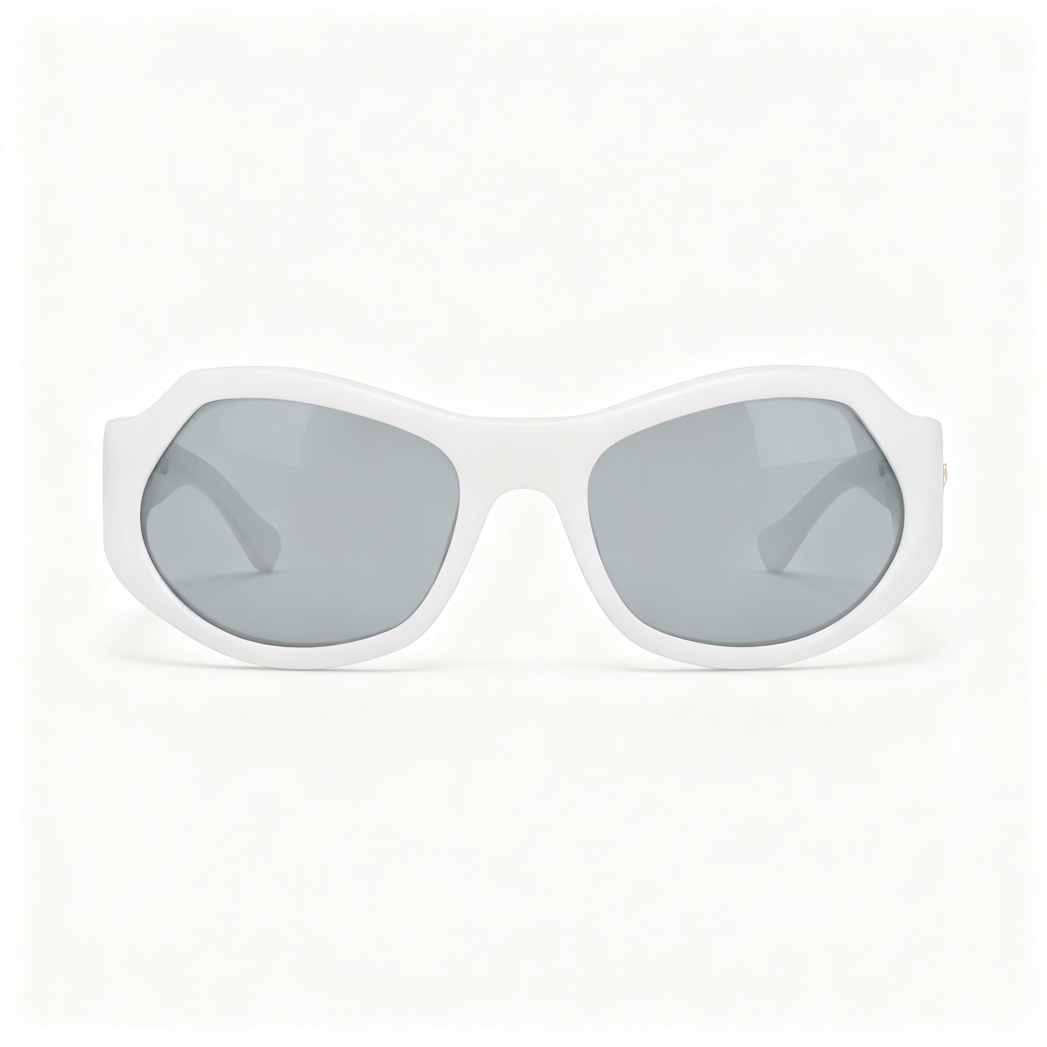 Salvatore Ferragamo SF1078S Women's White Plastic Wrap Sunglasses, Grey Non-Polarized 100% UV, 59-19-130mm