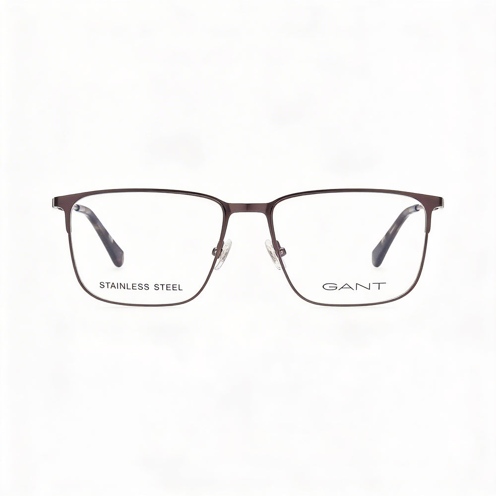 GANT Ga3241 Unisex Eyeglasses with Stainless Steel Frame in Matte Antiqued Dark Nickeltin - 53mm