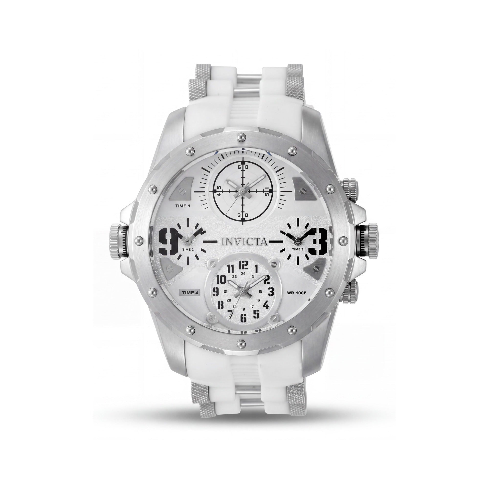 Reloj unisex Invicta Coalition Forces 50217 con cronógrafo, movimiento de cuarzo, acero inoxidable, esfera plateada, 50 mm, Photo 1