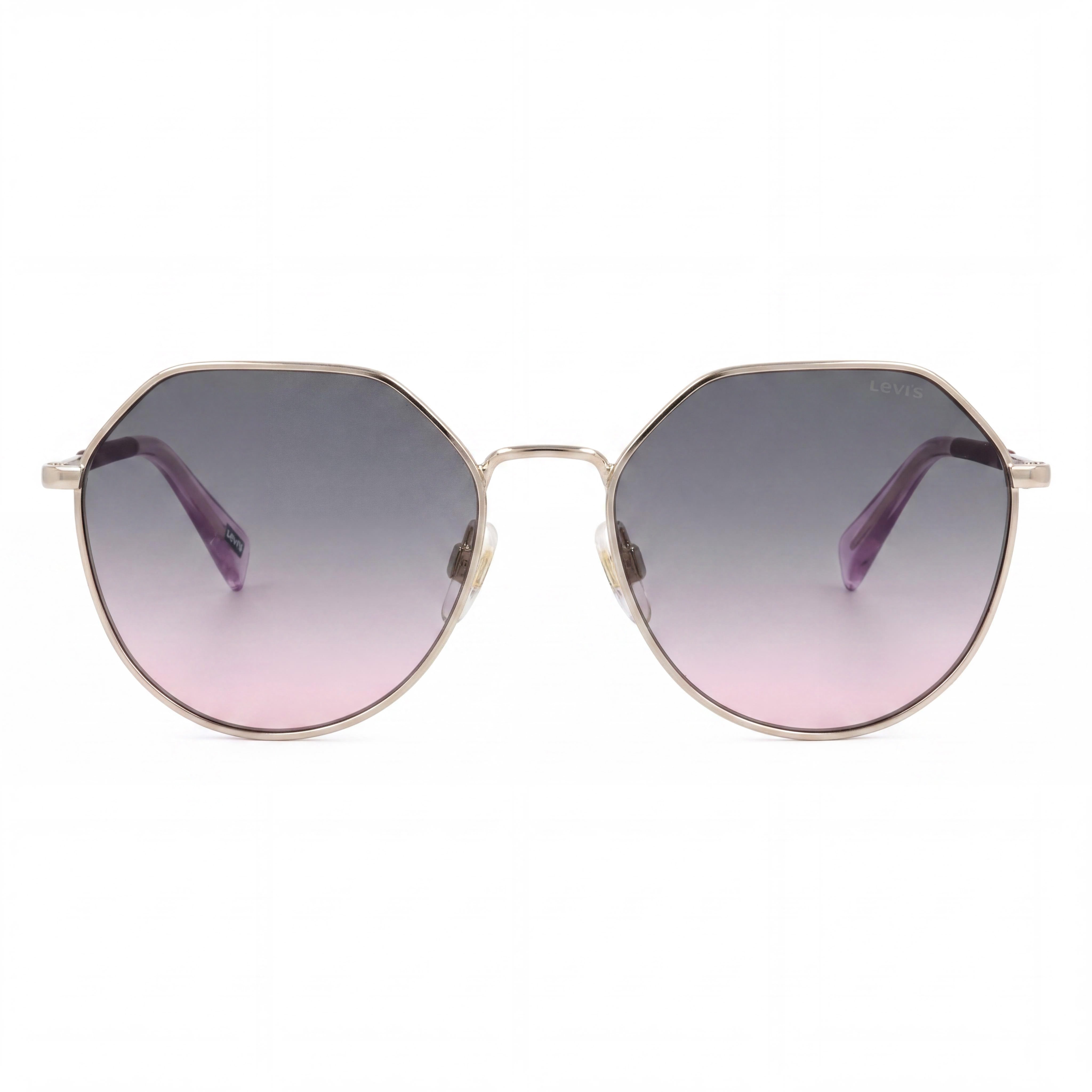 Gafas de sol unisex Levi's LV 1020/S de acero inoxidable con montura amarilla/verde y lentes doradas de 57 mm con protección UV, Photo 2