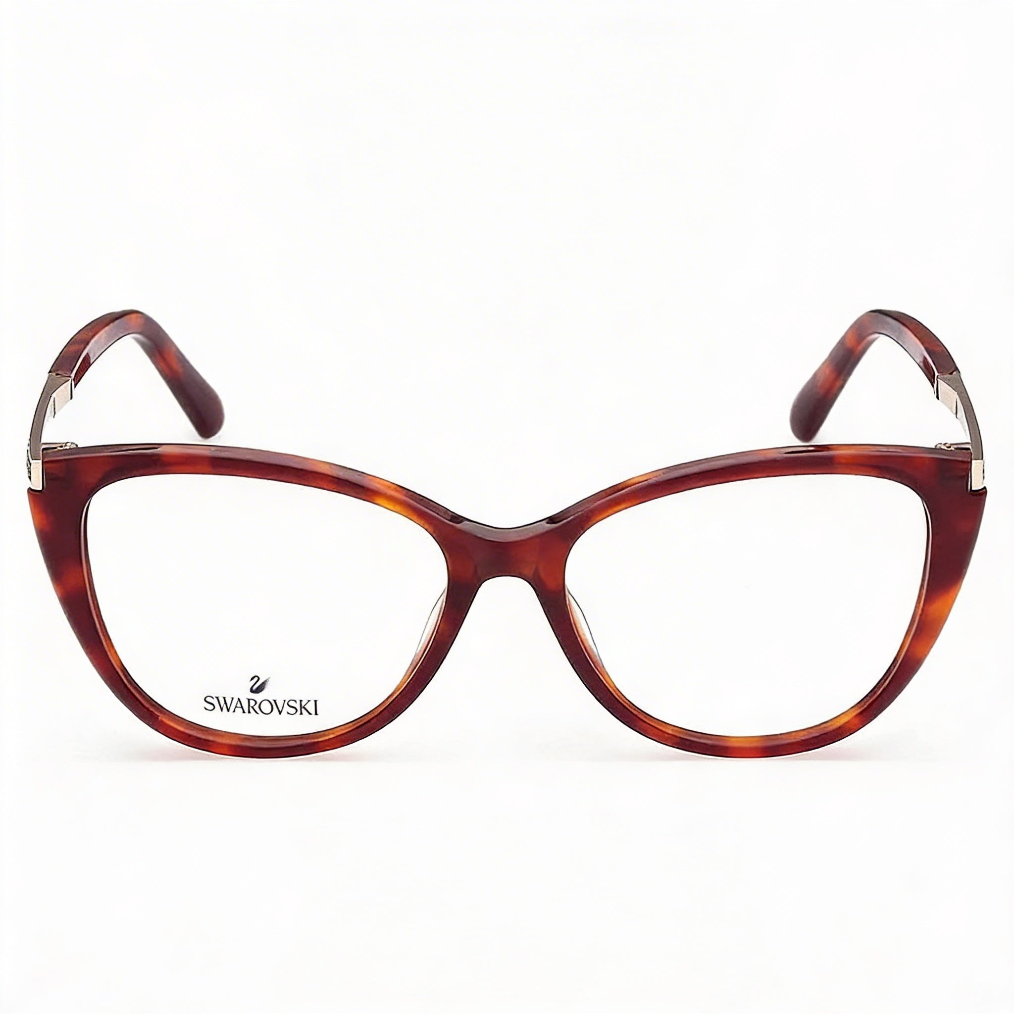 Swarovski Women's CAT'S EYE SK5414 Dark Havana Acetate Prescription Ready Optical Frames 53mm, Photo 2