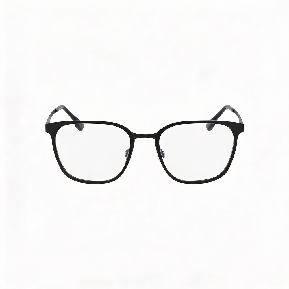 Gafas graduadas Flexon Flx1005mag-set para hombre, de metal, con lentes de policarbonato transparente, color negro mate, 53-19-145