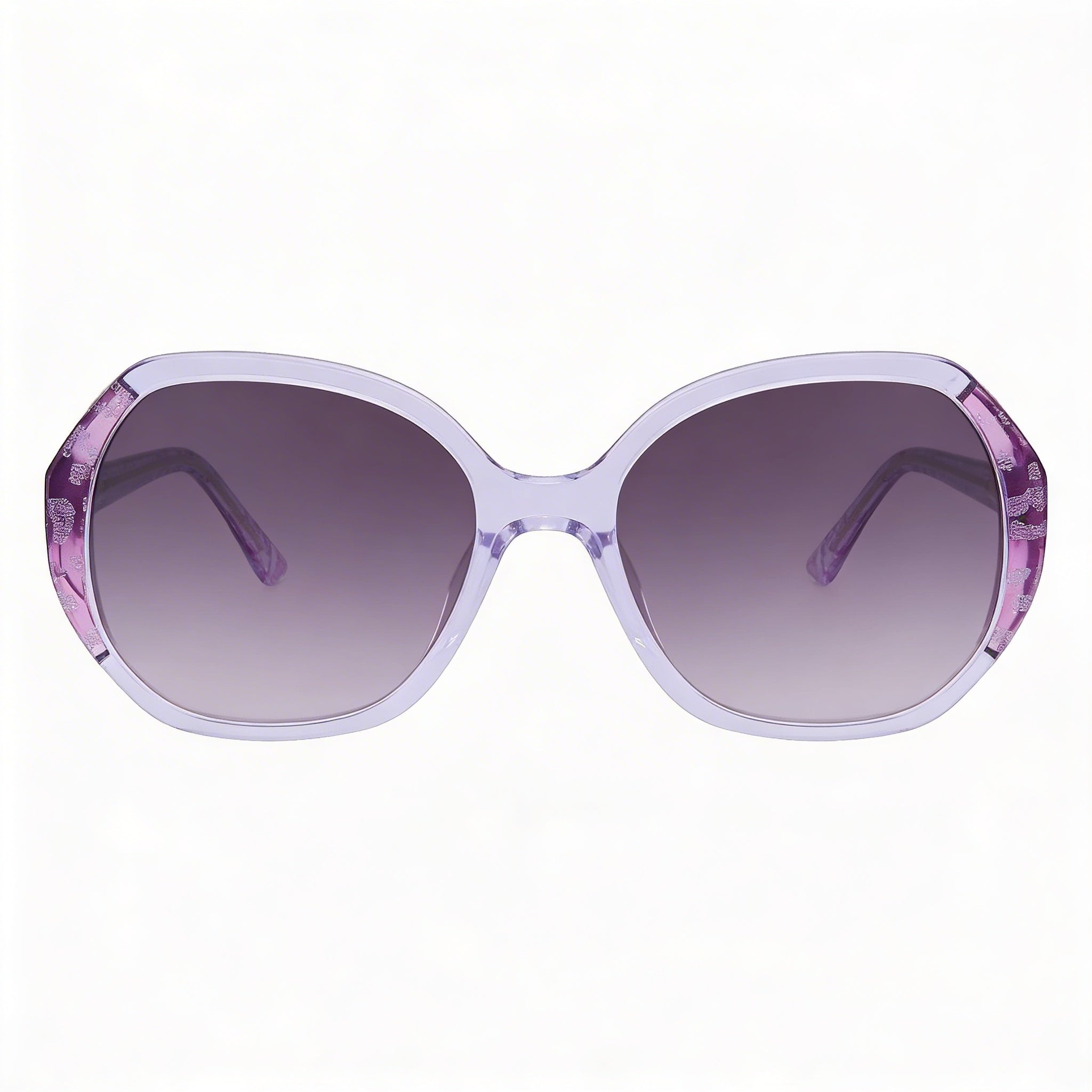 BEBE Classic Women's Animal Plum Acetate Frame UV Protection Non-Polarized Eyewear 54mm Lens Width, Photo 2
