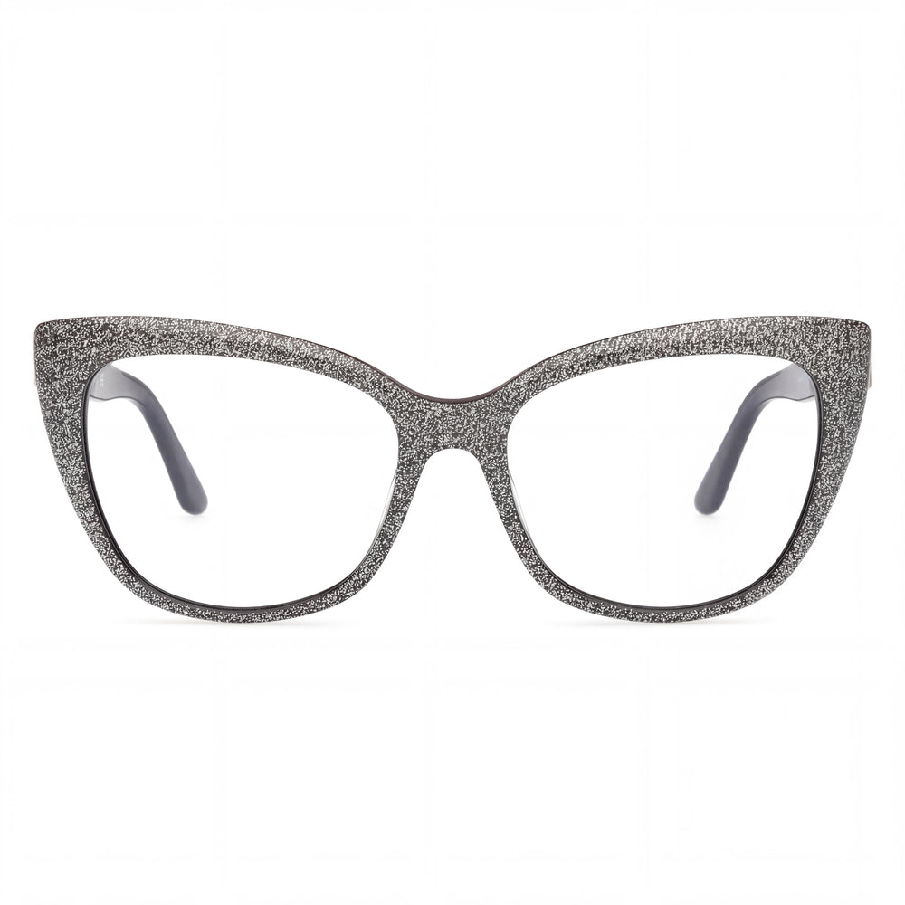 GUESS by Marciano Gm50008 Women's Shiny Black Plastic Frame Polycarbonate Lenses Eyeglasses 55mm