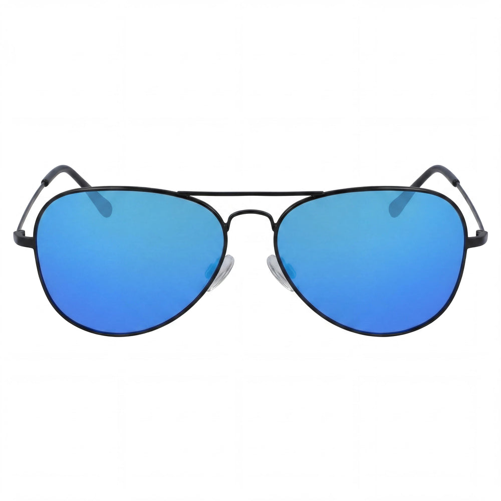 Columbia C113SP NORWESTER Gafas de sol de metal unisex, montura negra satinada, lentes azules polarizadas con protección UV, 59 mm