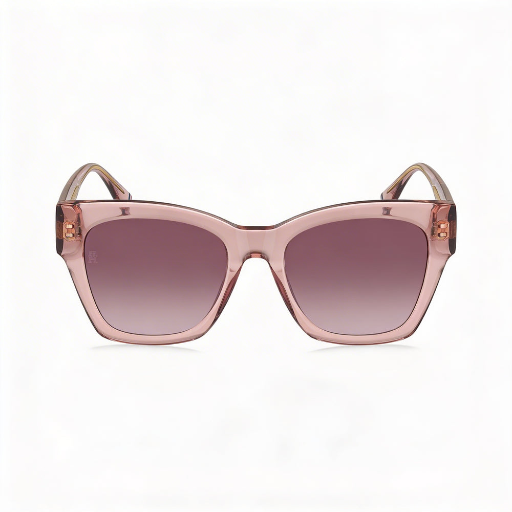 Gafas de Sol Tommy Hilfiger Th 2156/S para Mujer, Rosas de Acetato con Cristales Dobles en Tono Rosa, 100 % Protección UV, Lente de 52 mm, Puente de 20 mm
