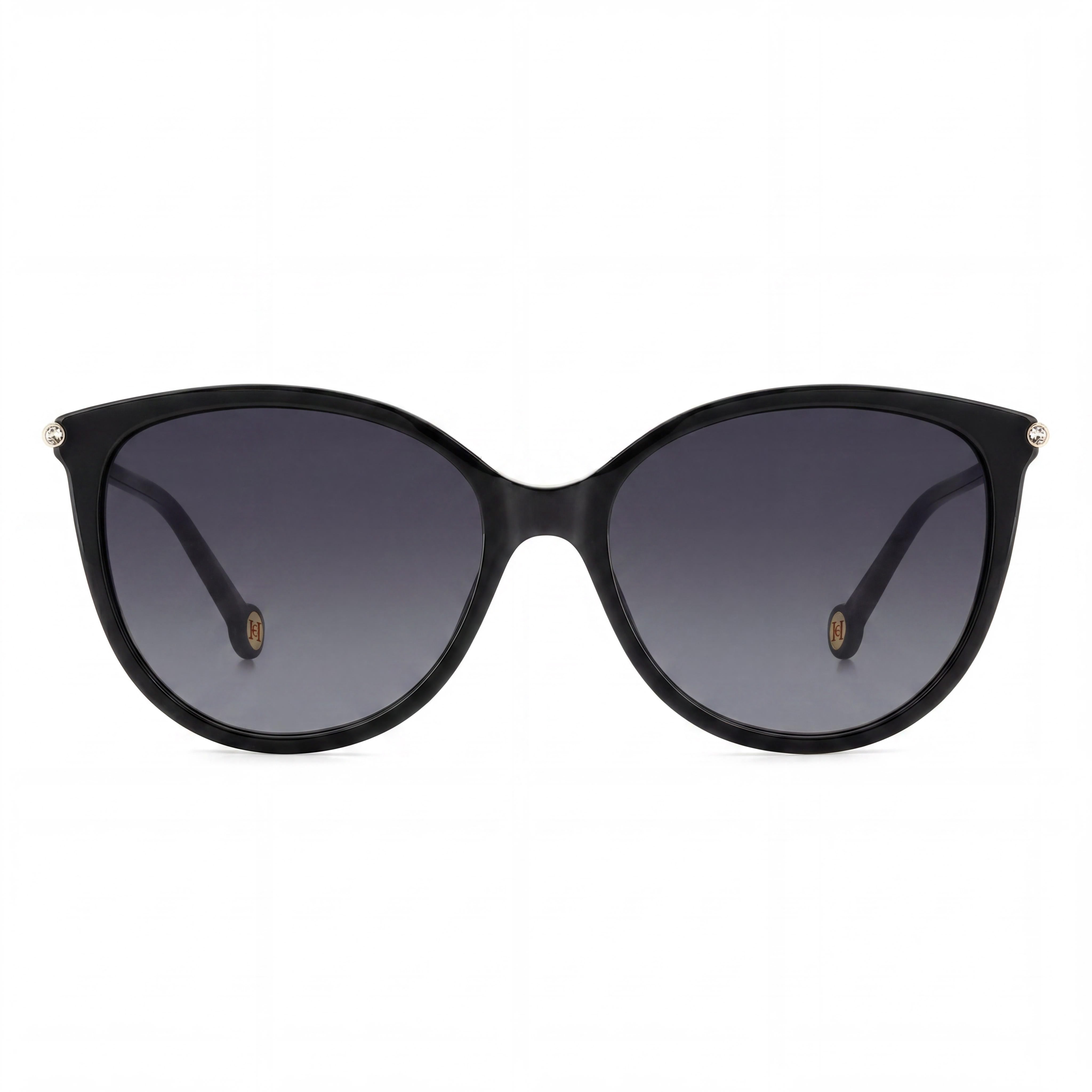 Carolina Herrera Her 0189/G/S Gafas de sol de mujer con protección UV, armazón de plástico, color negro/dorado, sombreado gris oscuro 57 mm, Photo 2