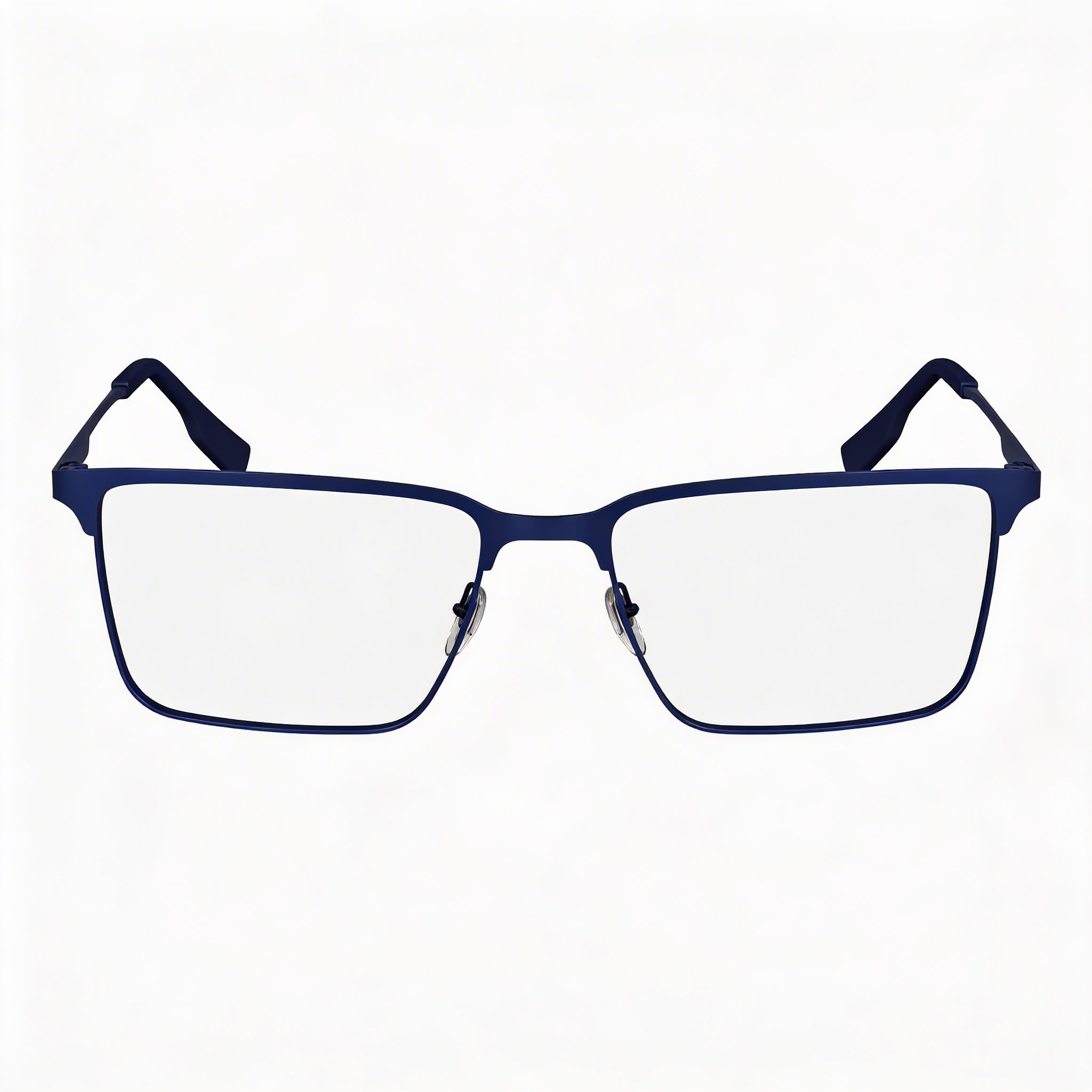 Gafas para hombre Lacoste Modern con montura de metal azul mate, lentes de policarbonato, 55 mm de ancho de lente, Photo 2