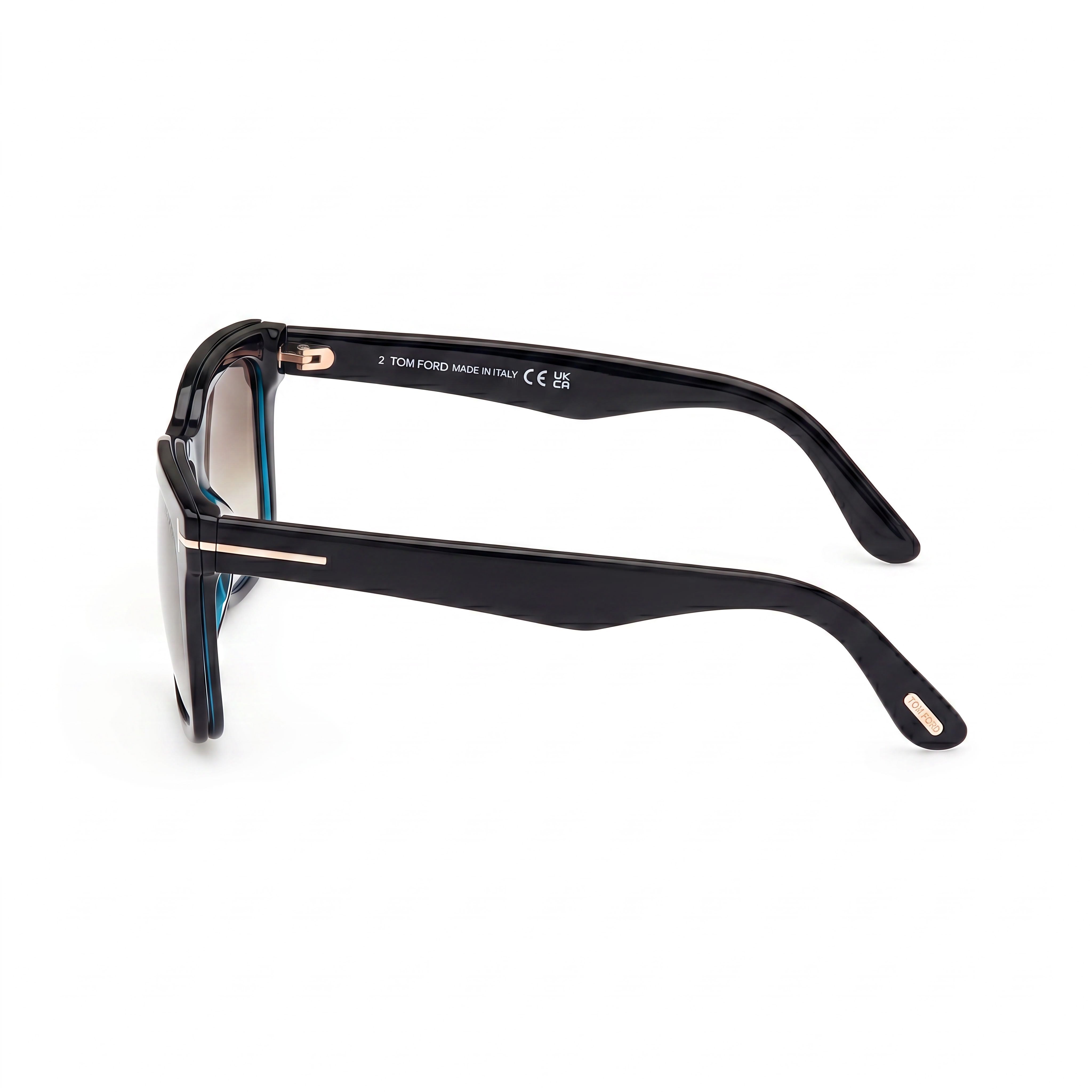 Gafas de sol Marcolin Classic para mujer con montura negra brillante, lentes negras y filtro azul de plástico de 54 mm, Photo 2