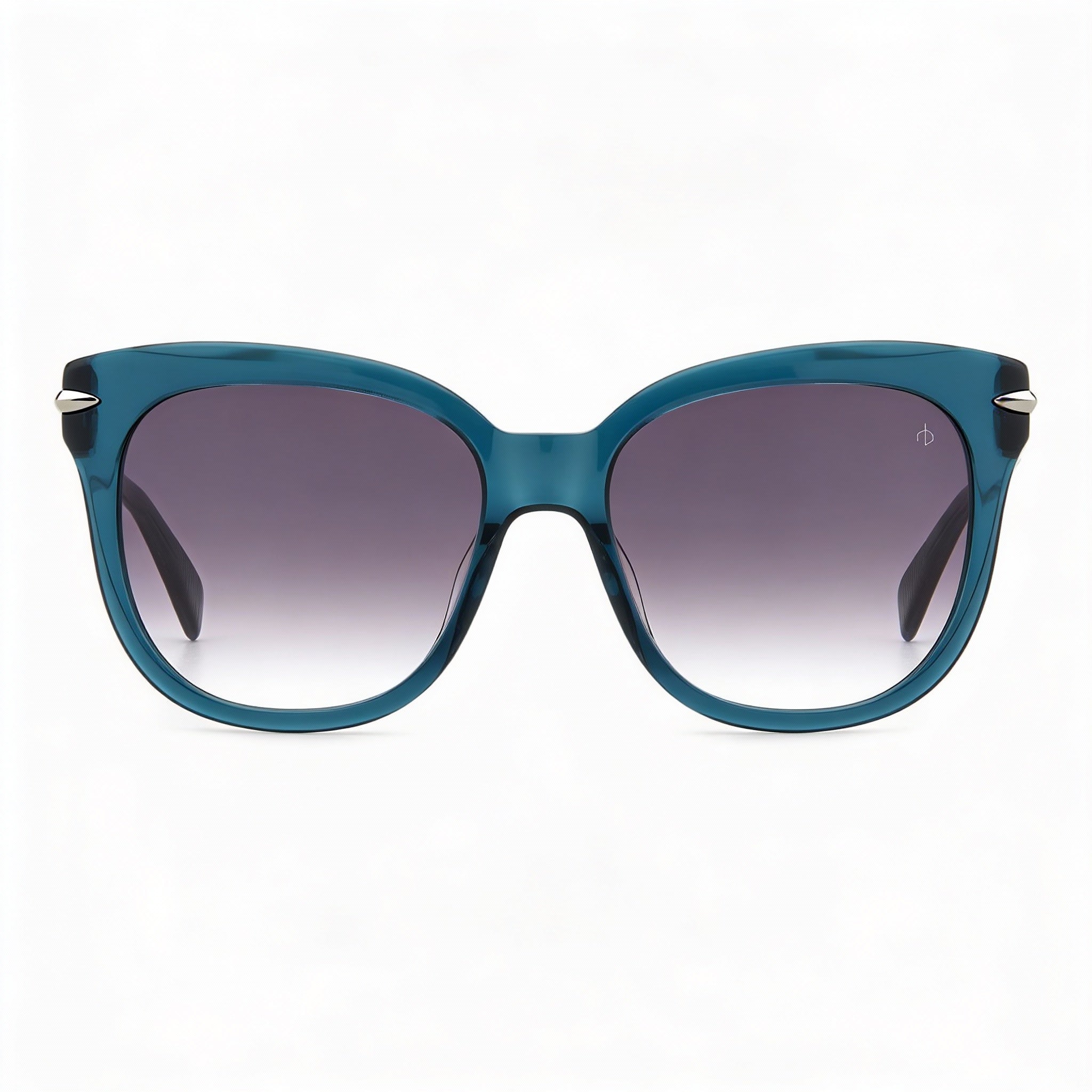 Gafas de sol informales para mujer Rag & Bone, montura de acetato verde, lentes de doble tono grises, dimensiones 55-18-145 mm, Photo 2