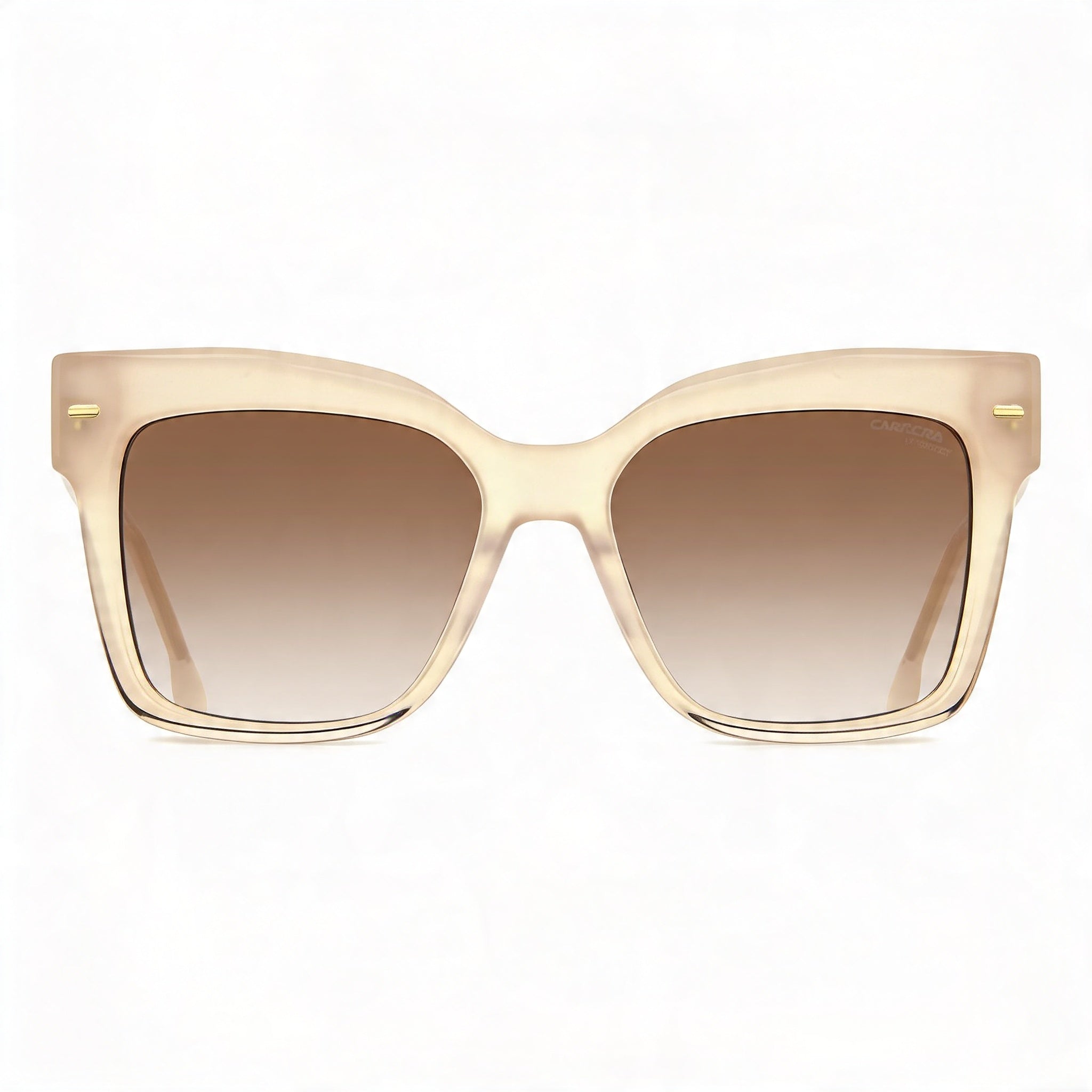 Carrera Casual Gafas de sol para mujer con montura de acetato color marfil, lentes marrones degradadas no polarizadas, lente de 54 mm, puente de 17 mm, patillas de 140 mm, Photo 2