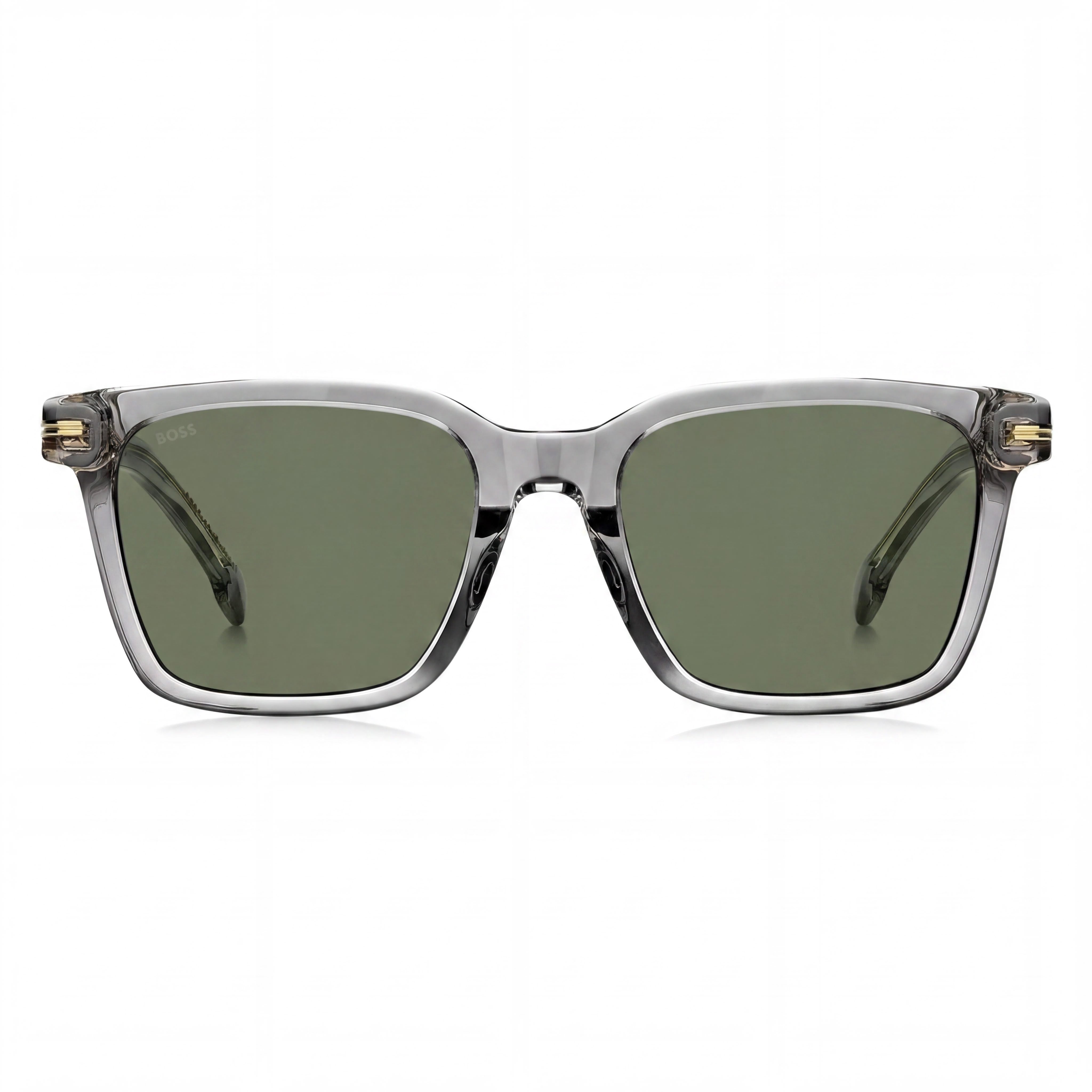 Hugo Boss Classic BOSS 1540/F/SK Rectangular Men’s Black Green Polycarbonate Frame Eco Co-Polyester Lens Sunglasses 54mm, Photo 2